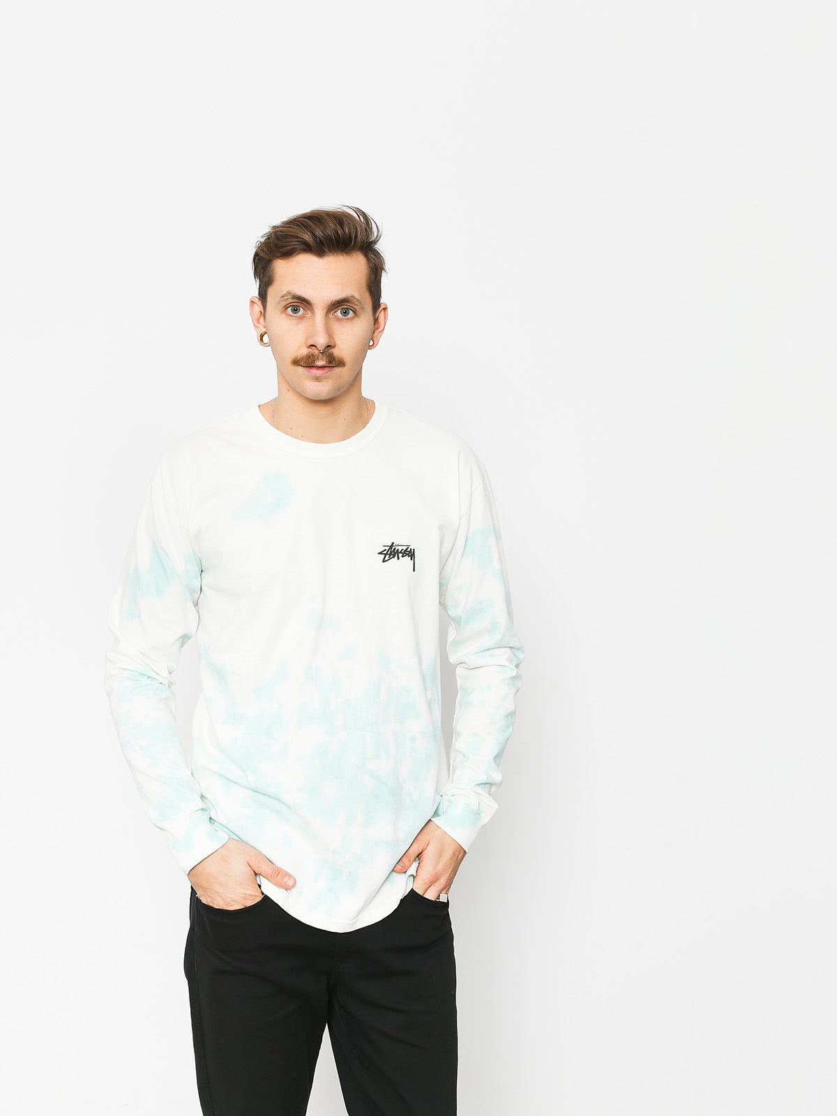 Triko Stussy Small Stock Td (natural/blue)