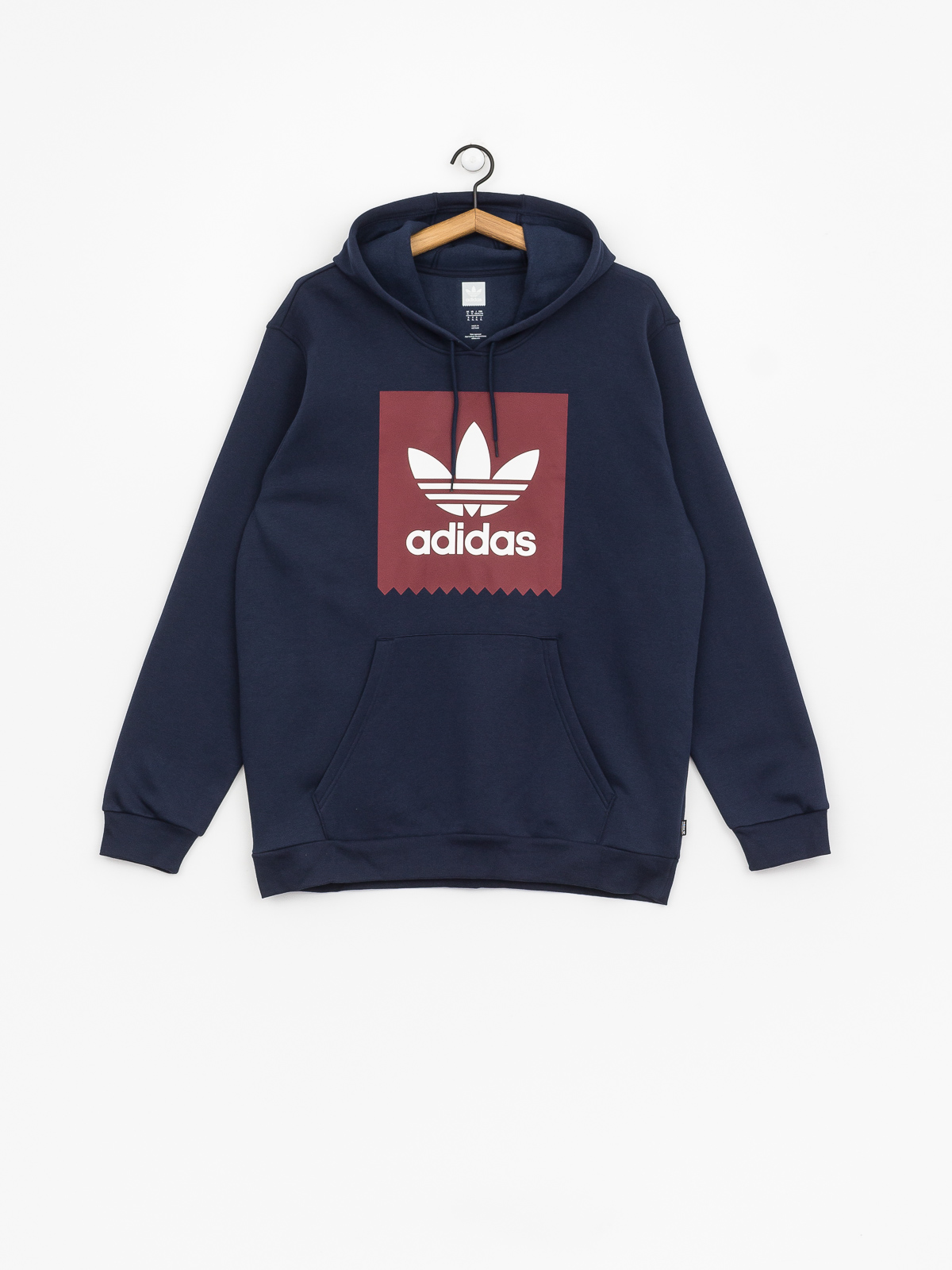 Mikina s kapucí adidas Solid BbHD (collegiate navy/collegiate burgundy/white)