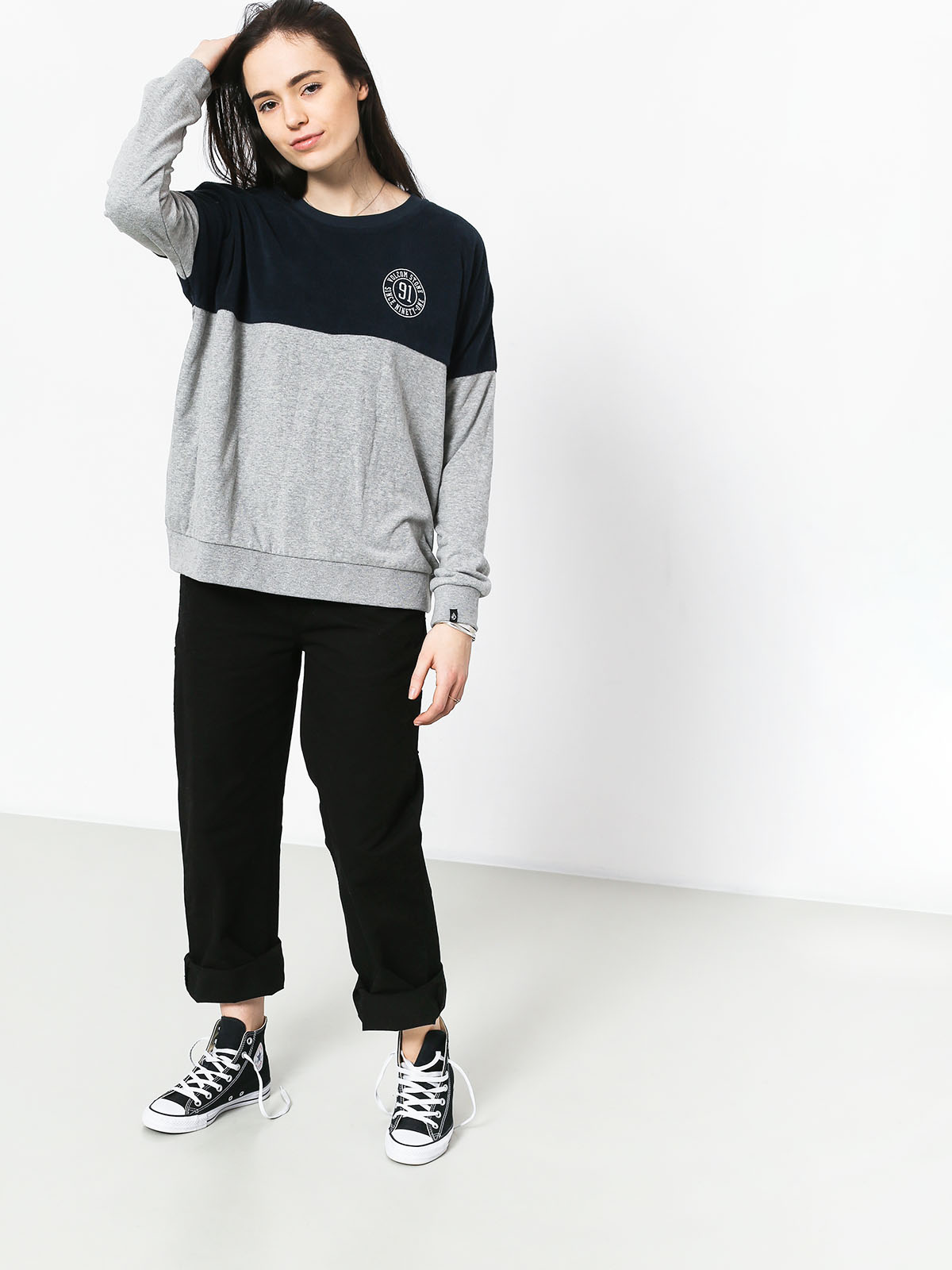 Mikina Volcom Blocking Crew Wmn (snv)