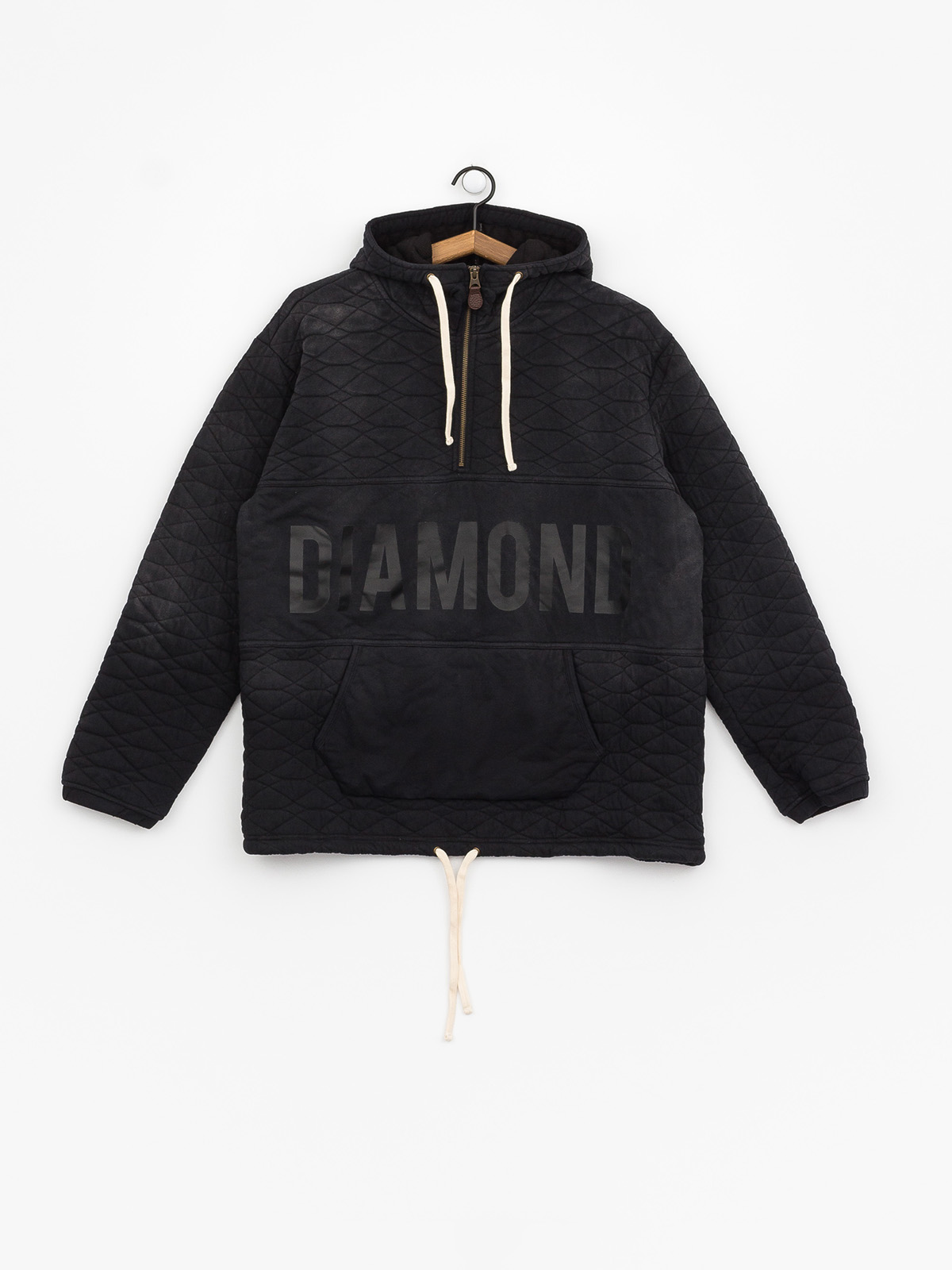 Mikina s kapucí Diamond Supply Co. Quilted HD (black)