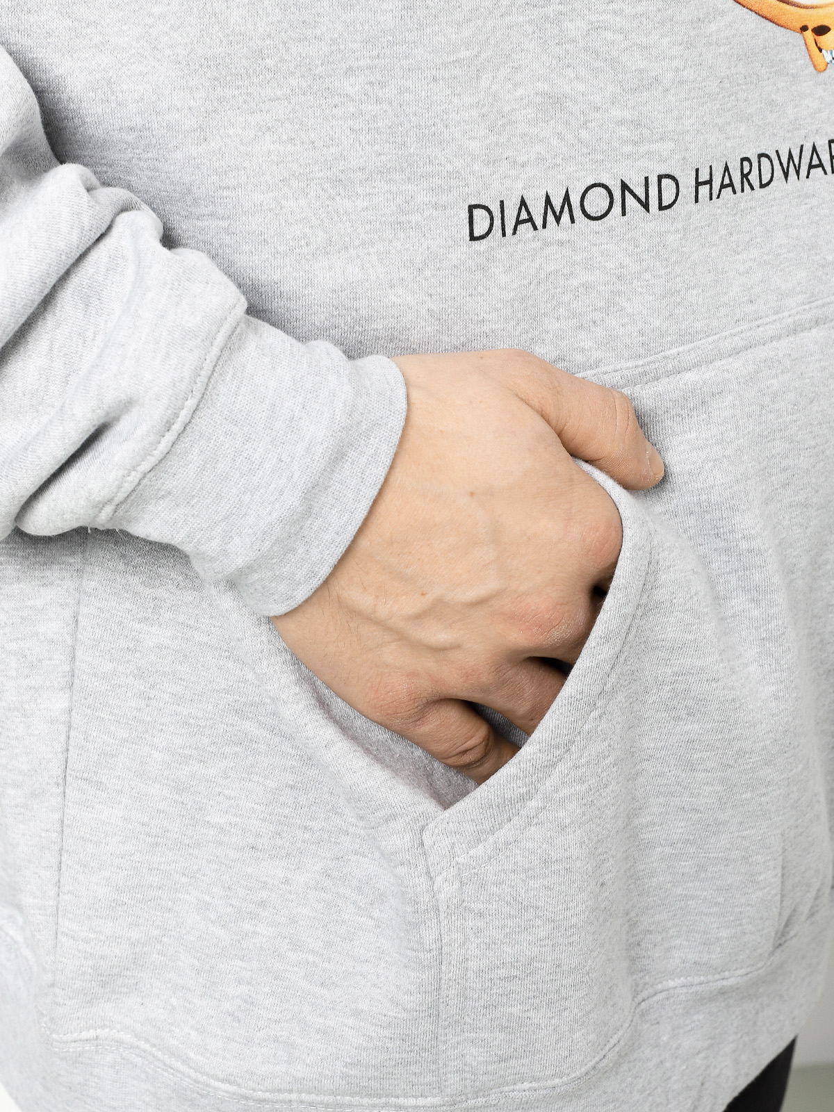 Mikina s kapucí Diamond Supply Co. Hardware Ring HD (heather grey)