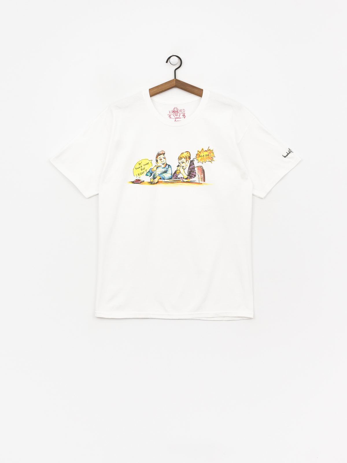 Tričko Krooked Smoking (white)