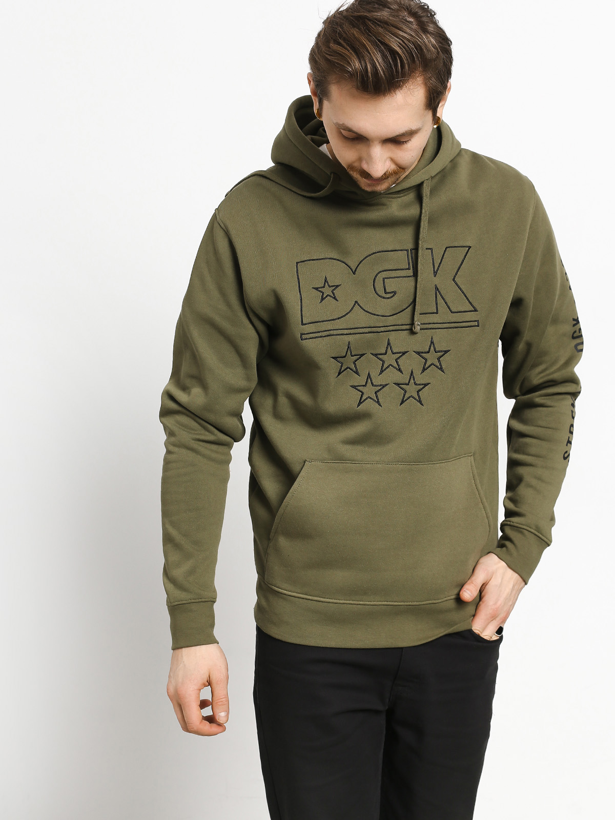 Mikina s kapucí DGK 5 Star Custom HD (army)