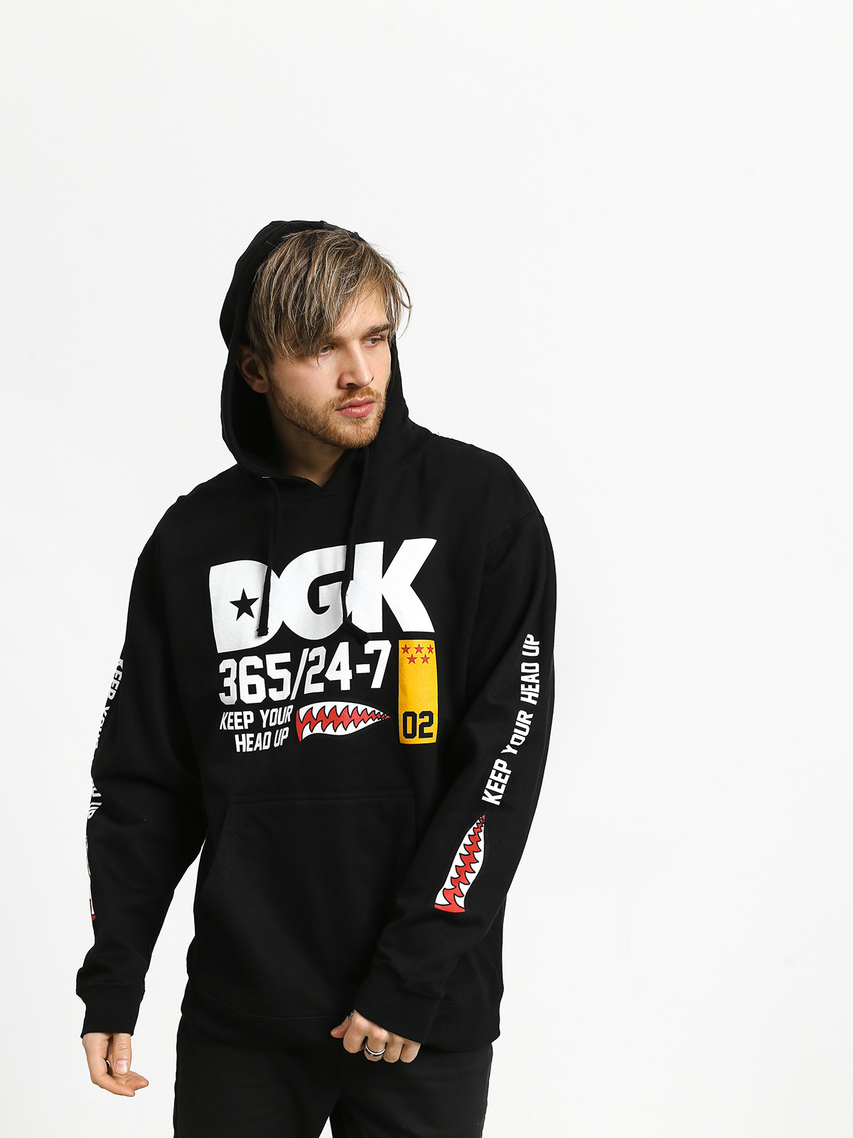 Mikina s kapucí DGK Heads Up HD (black)