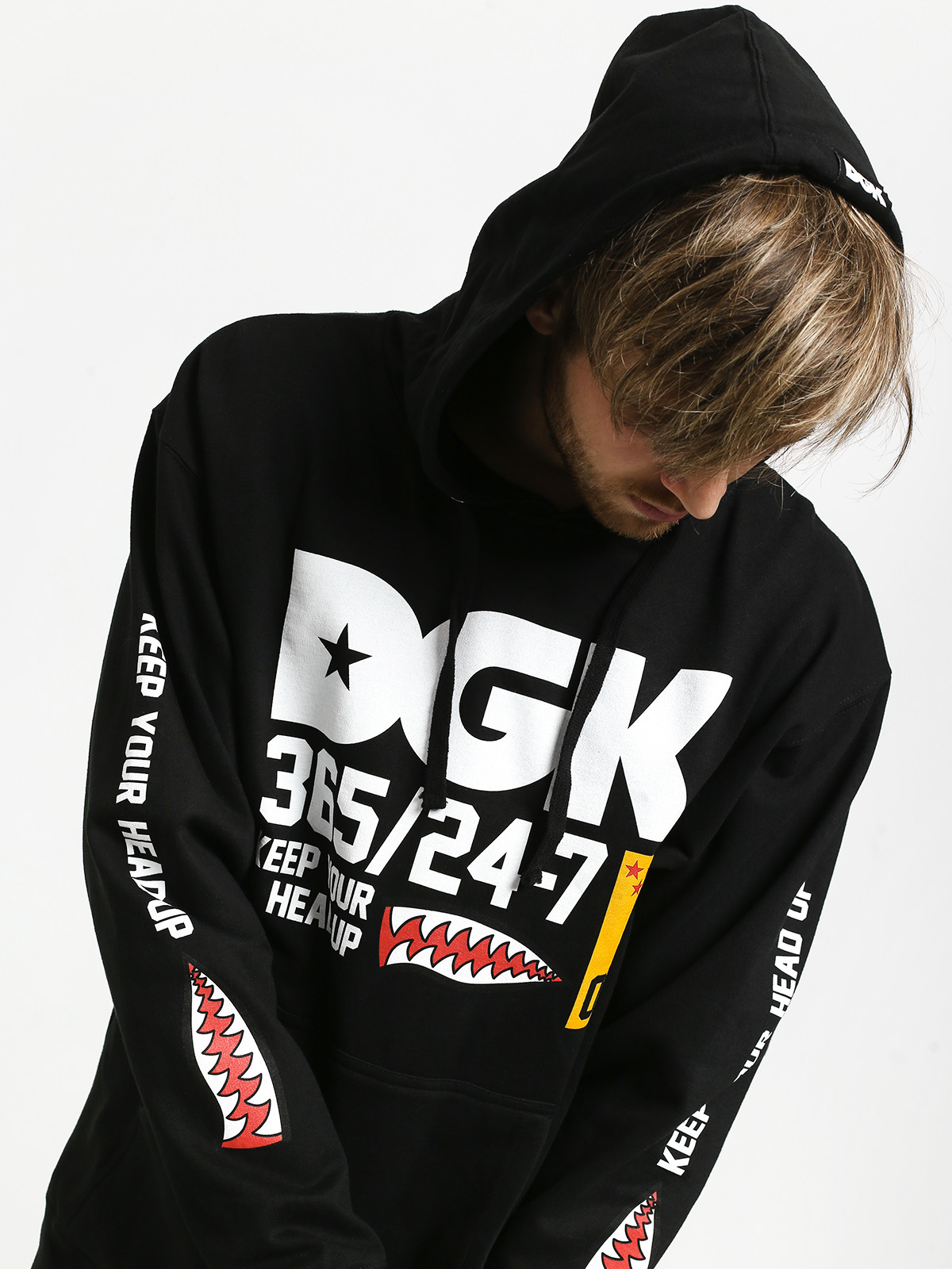 Mikina s kapucí DGK Heads Up HD (black)