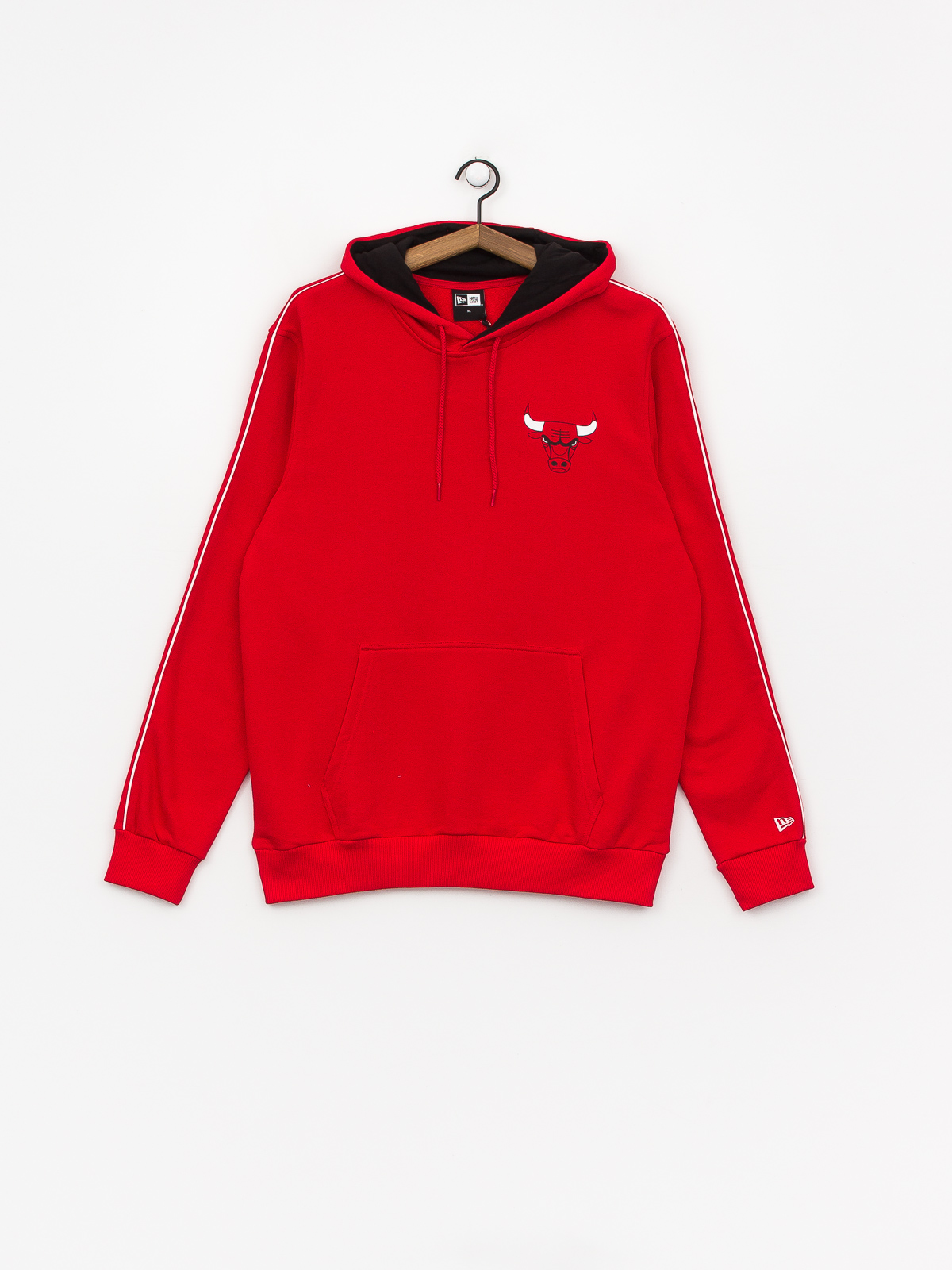 Mikina s kapucí New Era Stripe Pipping Chicago Bulls HD (red)