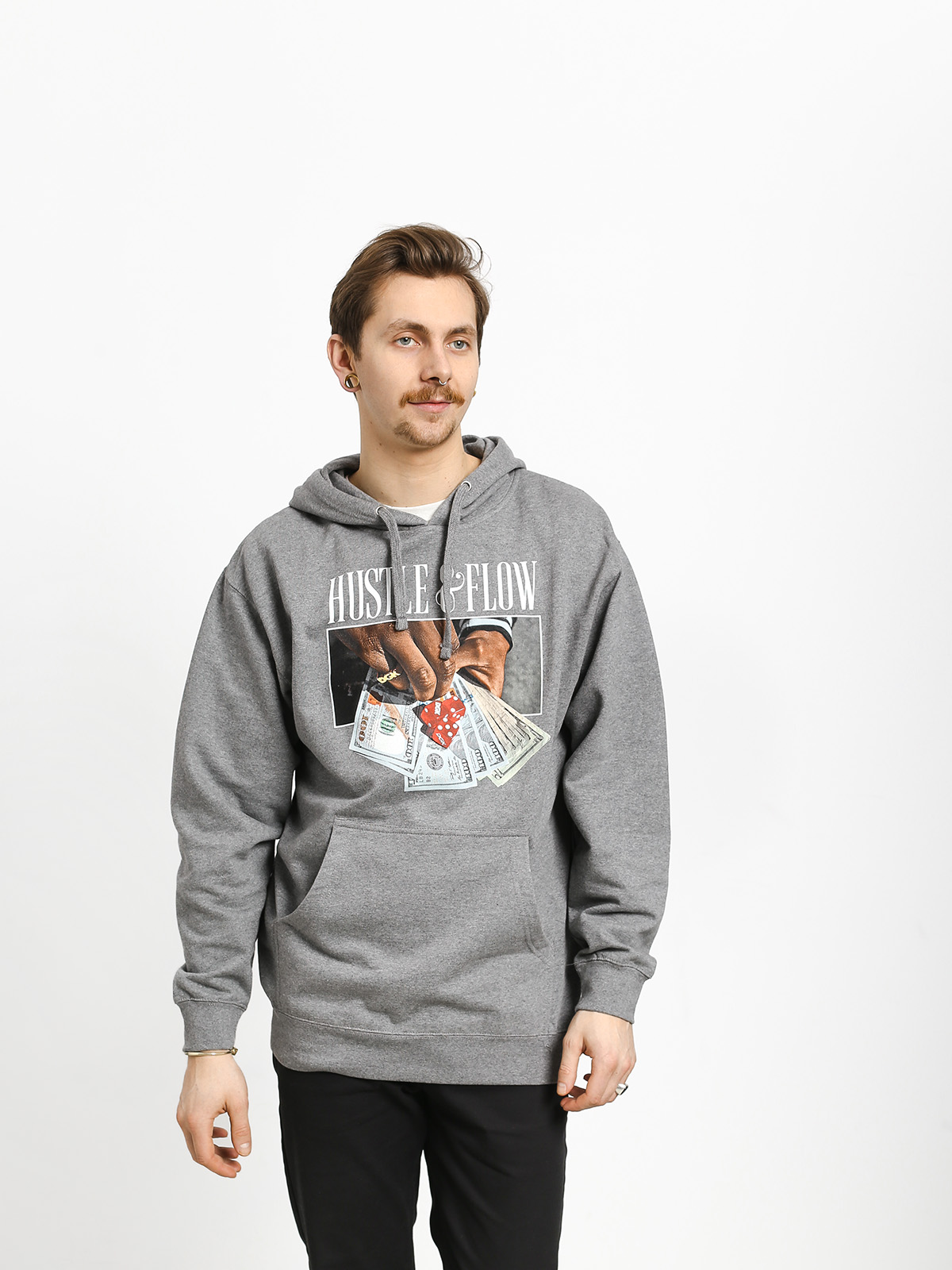 Mikina s kapucí DGK Flow HD (gunmetal heather)