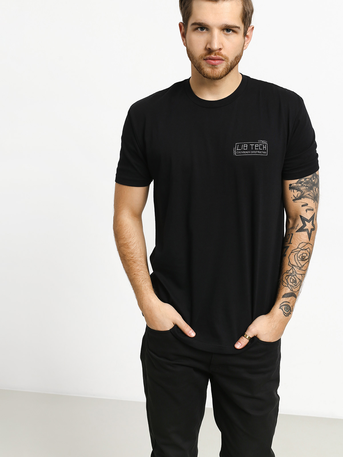 Tričko Lib Tech Cockroach Construction (black)