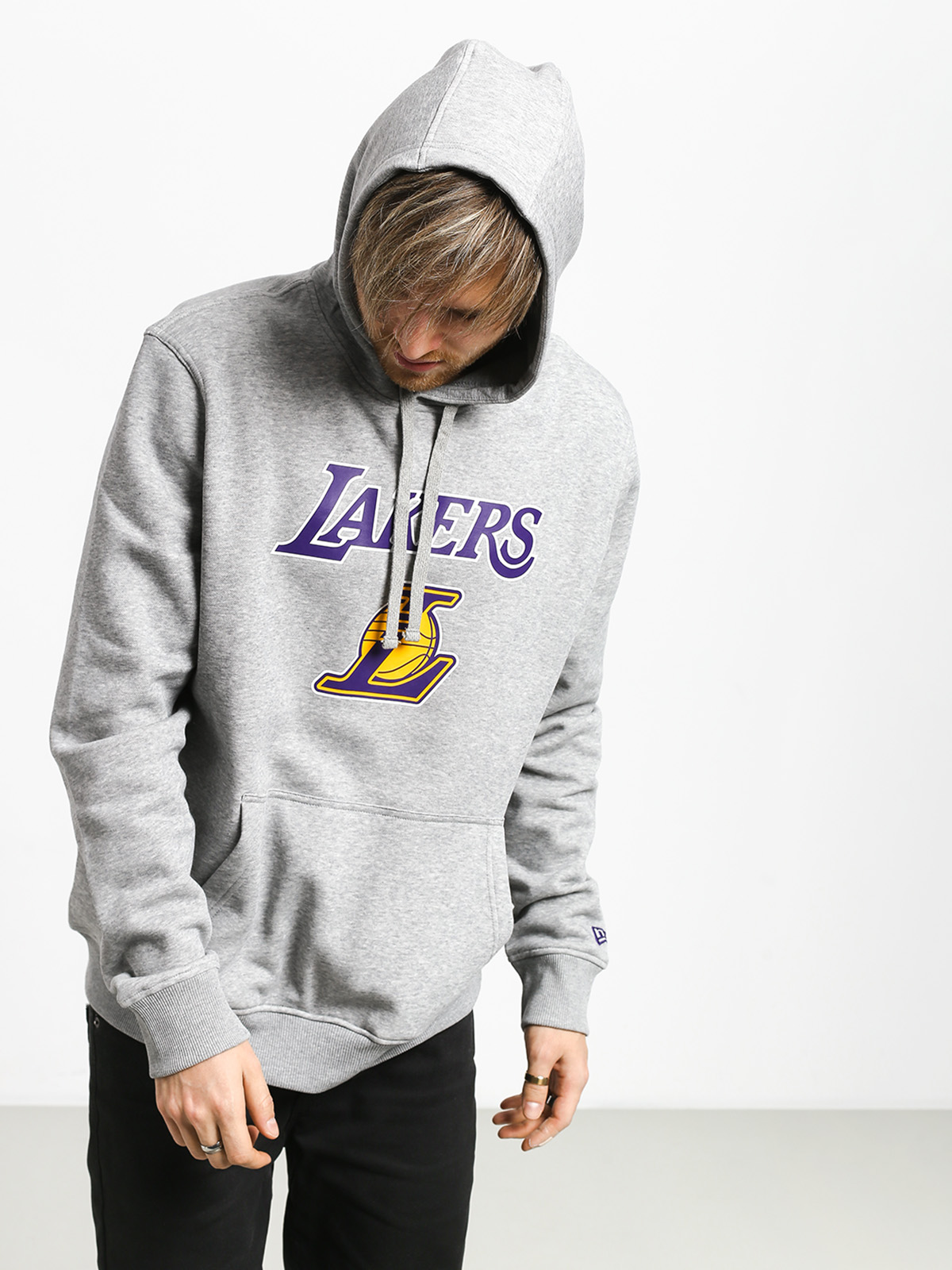 Mikina s kapucí New Era Top 6 Los Angeles Lakers HD (heather gray)