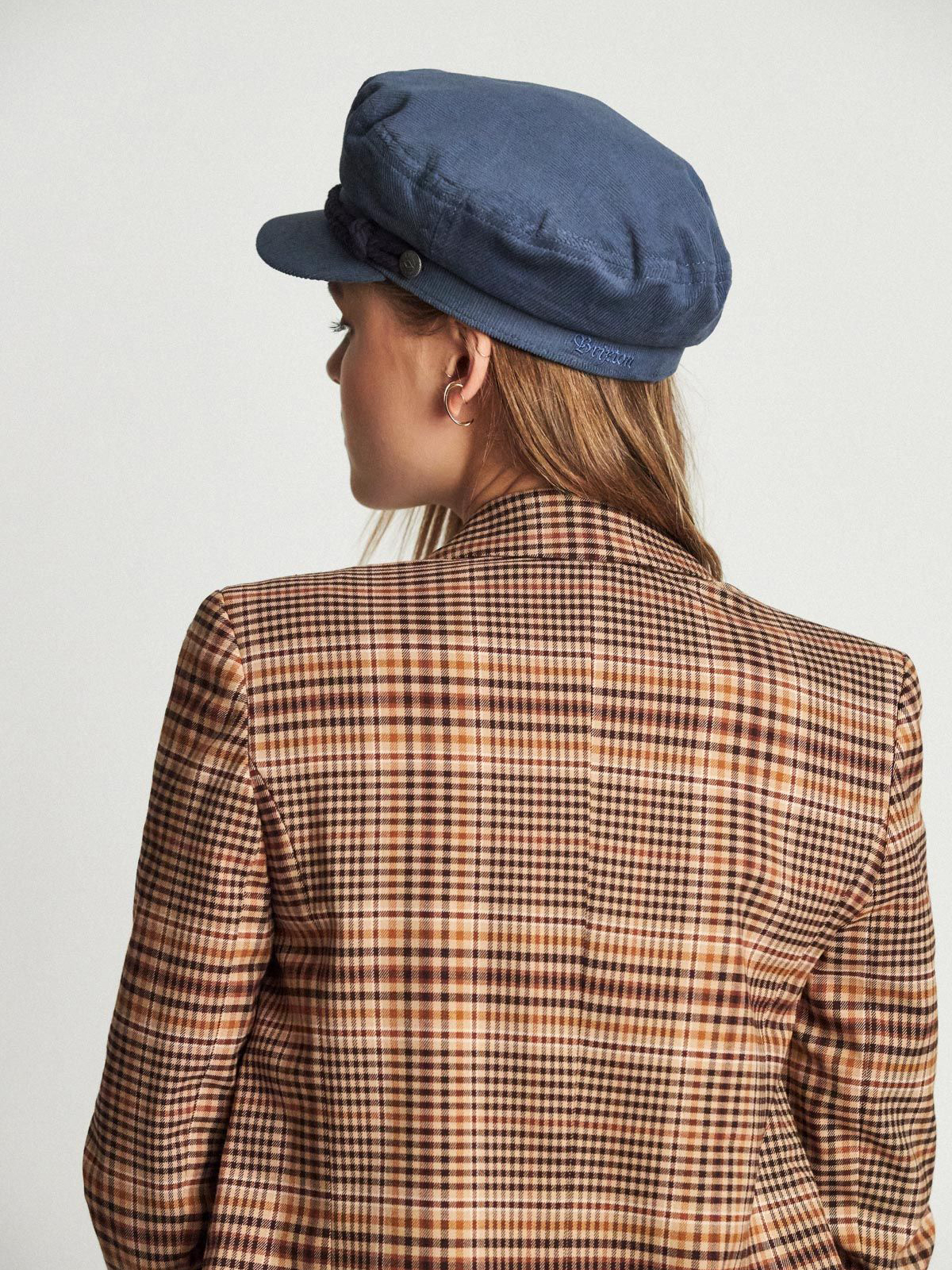 Klobouk s kšiltem Brixton Bosmanka Fiddler ZD (navy cord)