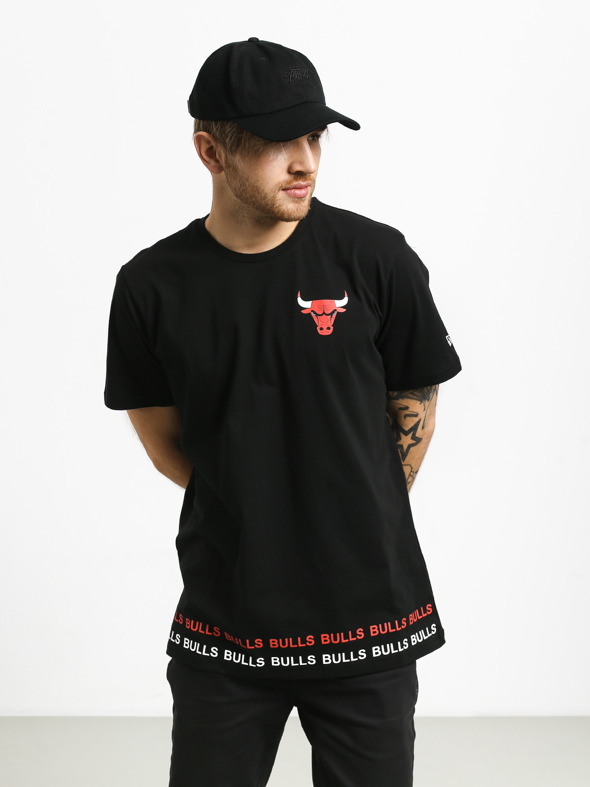 Tričko New Era Wordmark Chicago Bulls (black)