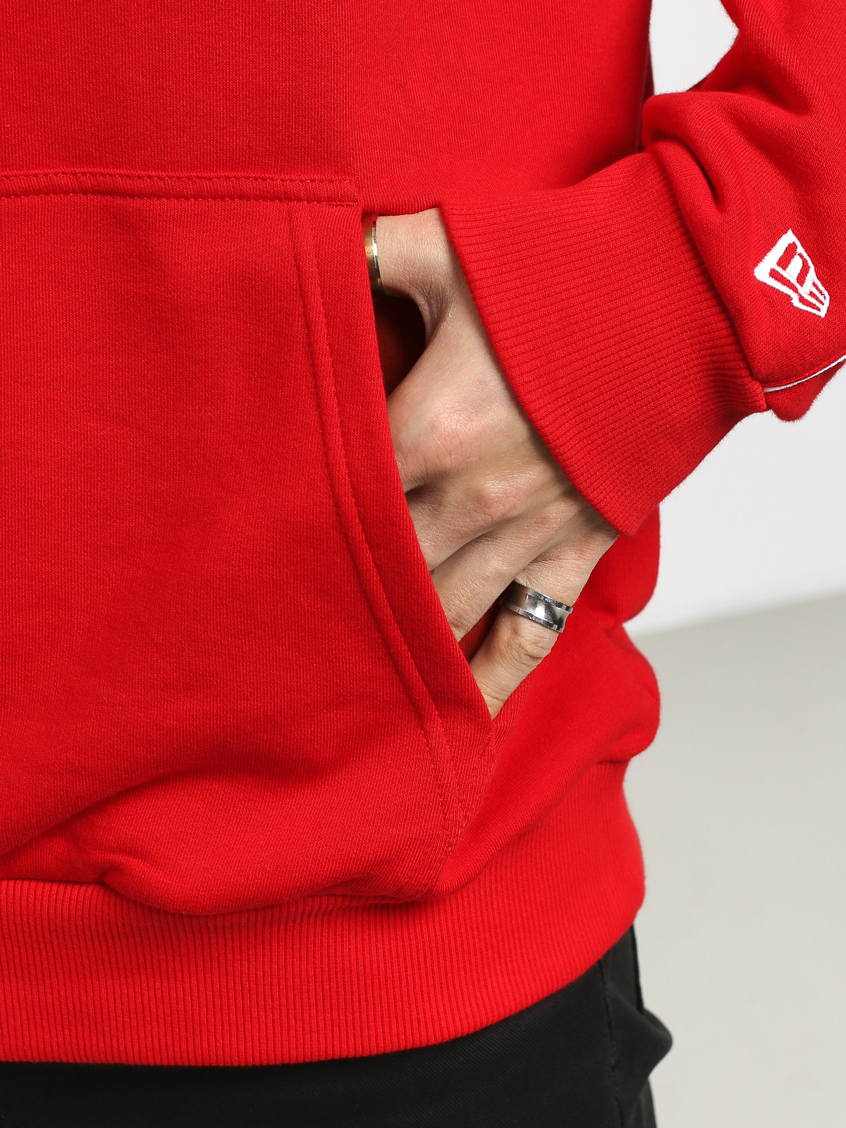 Mikina s kapucí New Era Stripe Pipping Chicago Bulls HD (red)