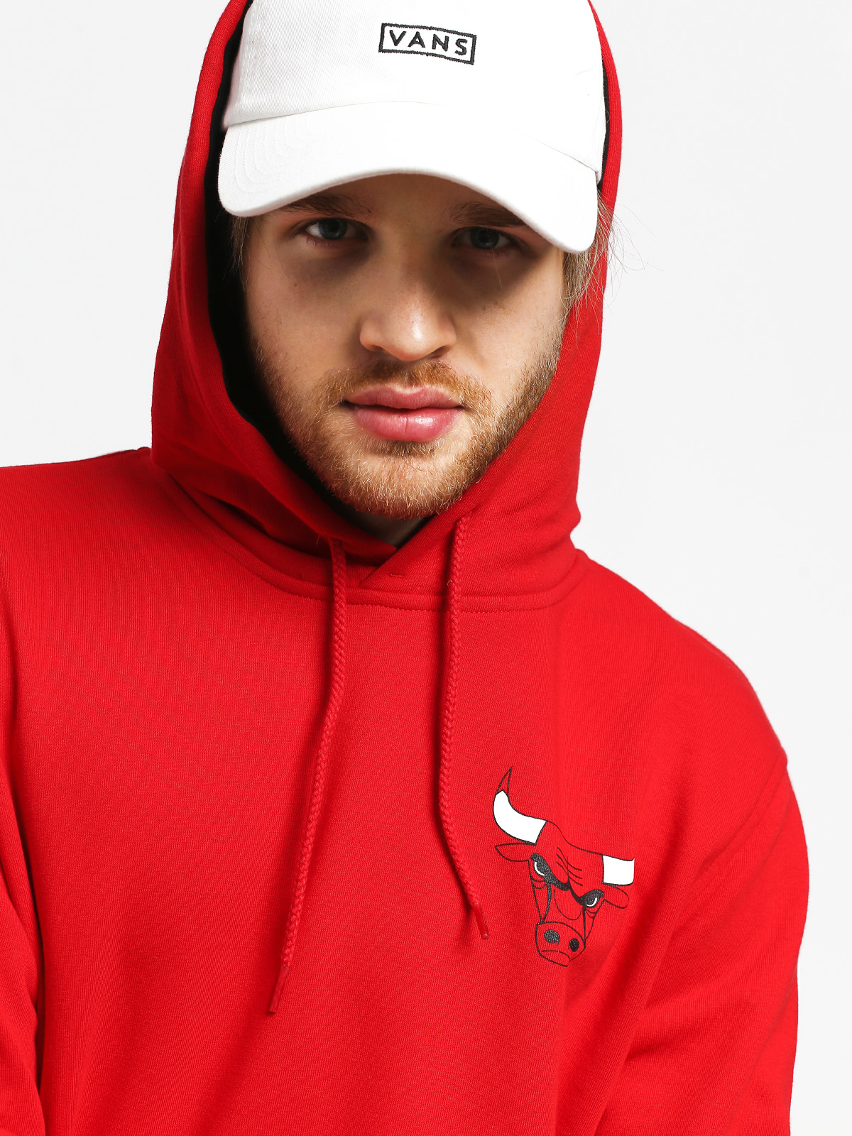 Mikina s kapucí New Era Stripe Pipping Chicago Bulls HD (red)