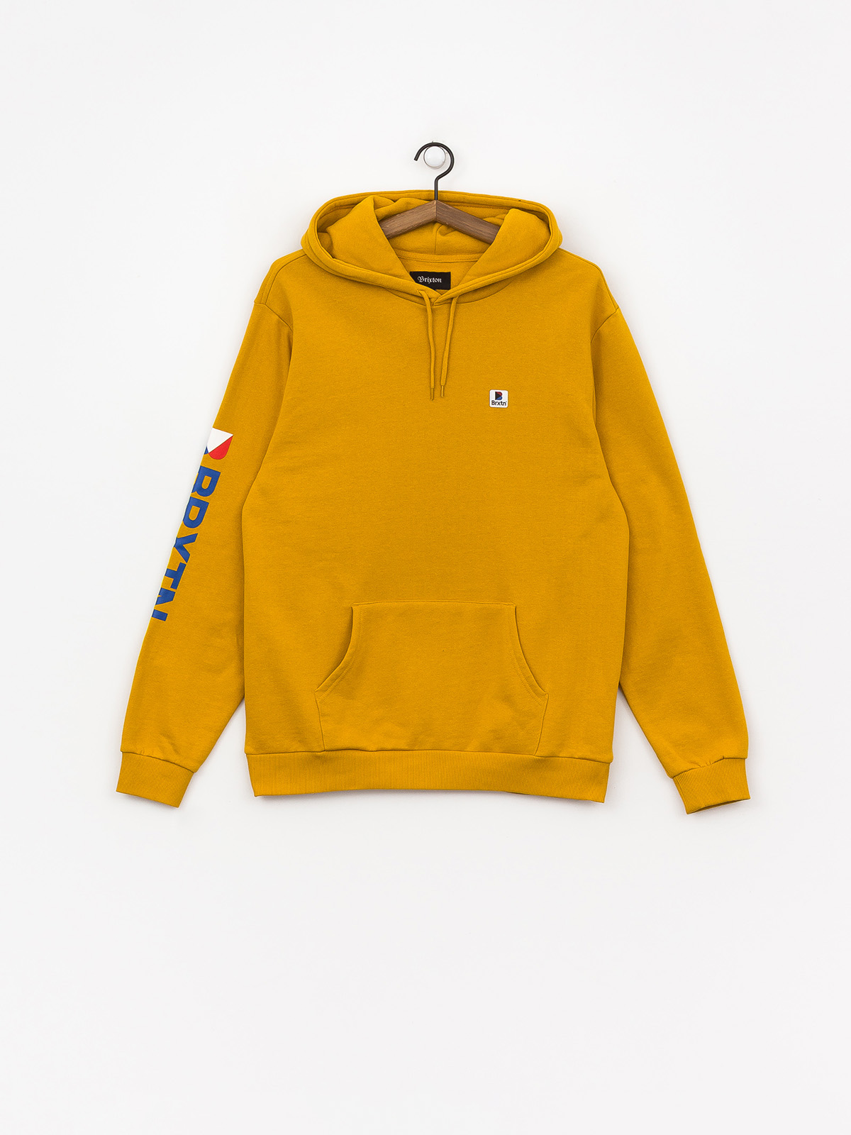 Mikina s kapucí Brixton Stowell Intl HD (nugget gold)