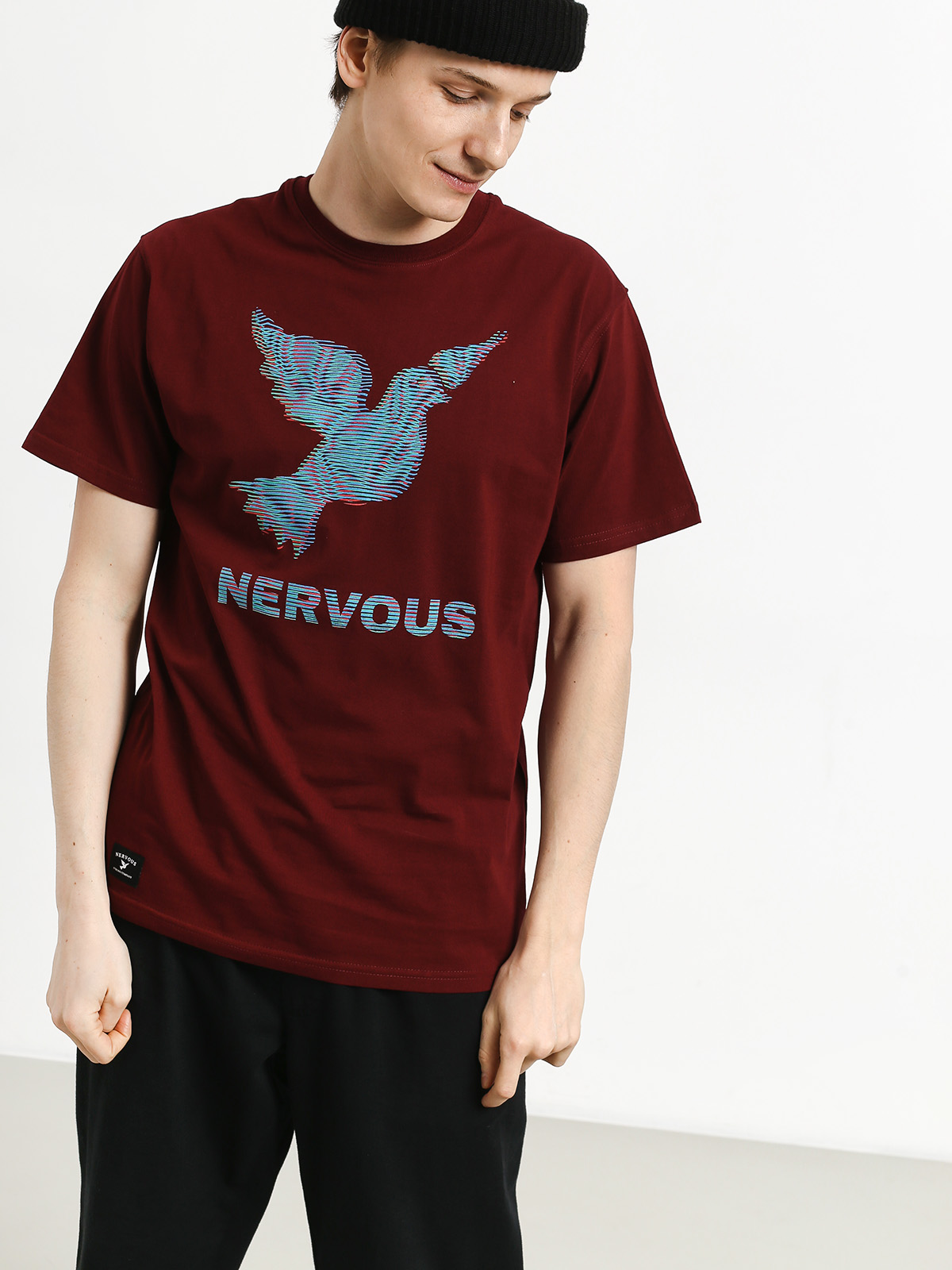 Tričko Nervous Lcd (maroon)