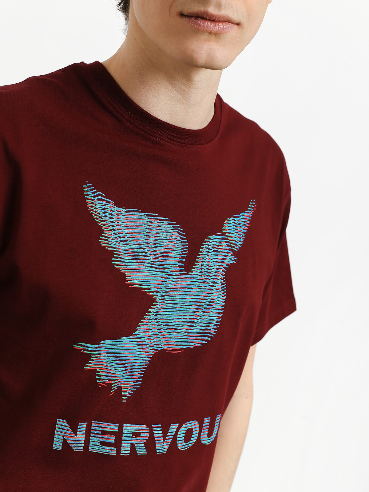 Tričko Nervous Lcd (maroon)