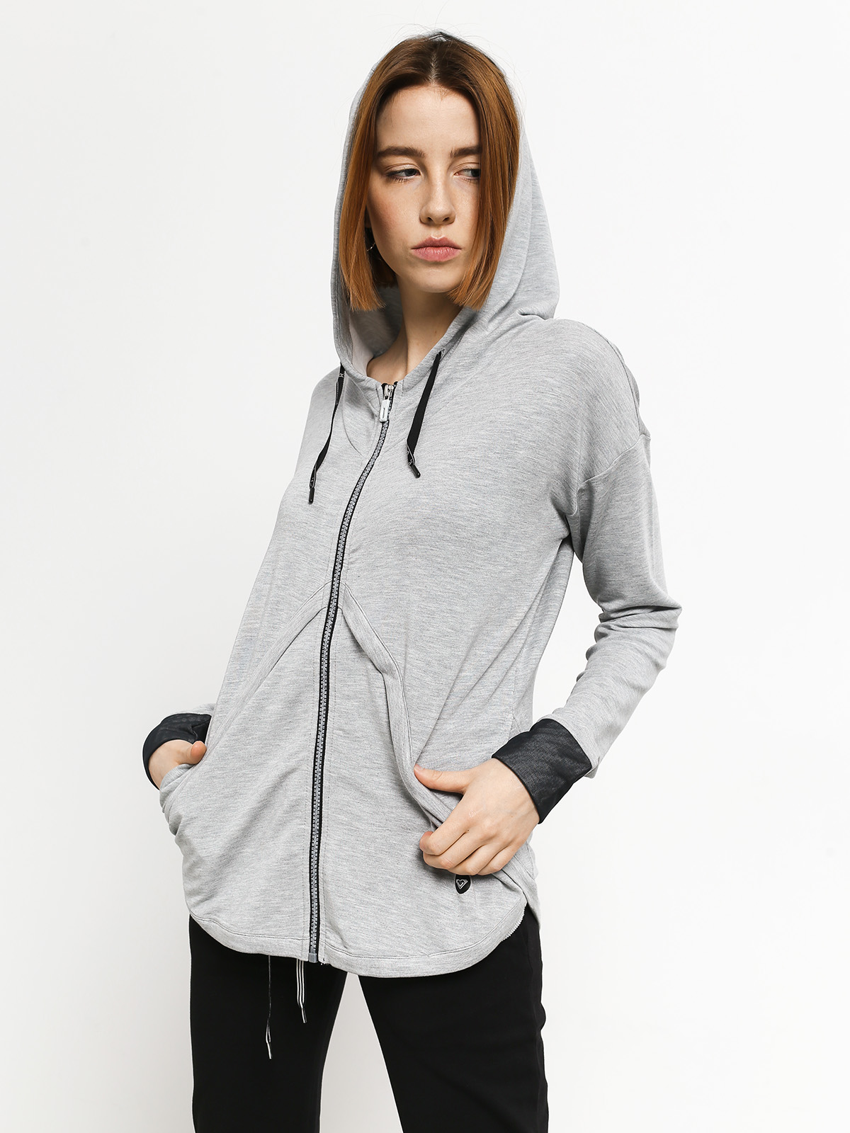 Mikina s kapucí Roxy Stormy Lovers ZHD Wmn (heritage heather)