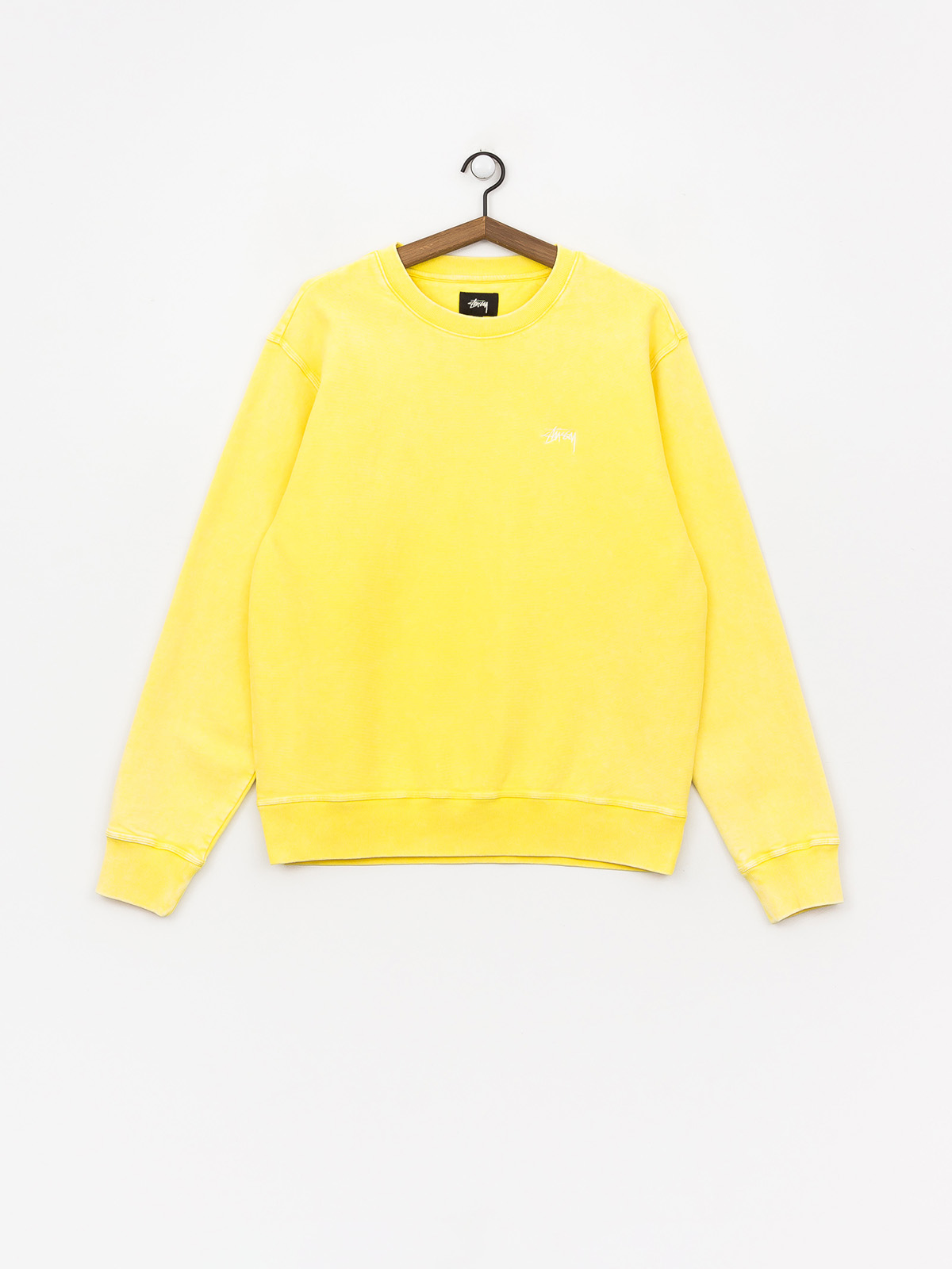 Mikina Stussy Stock Logo Crew (yellow)