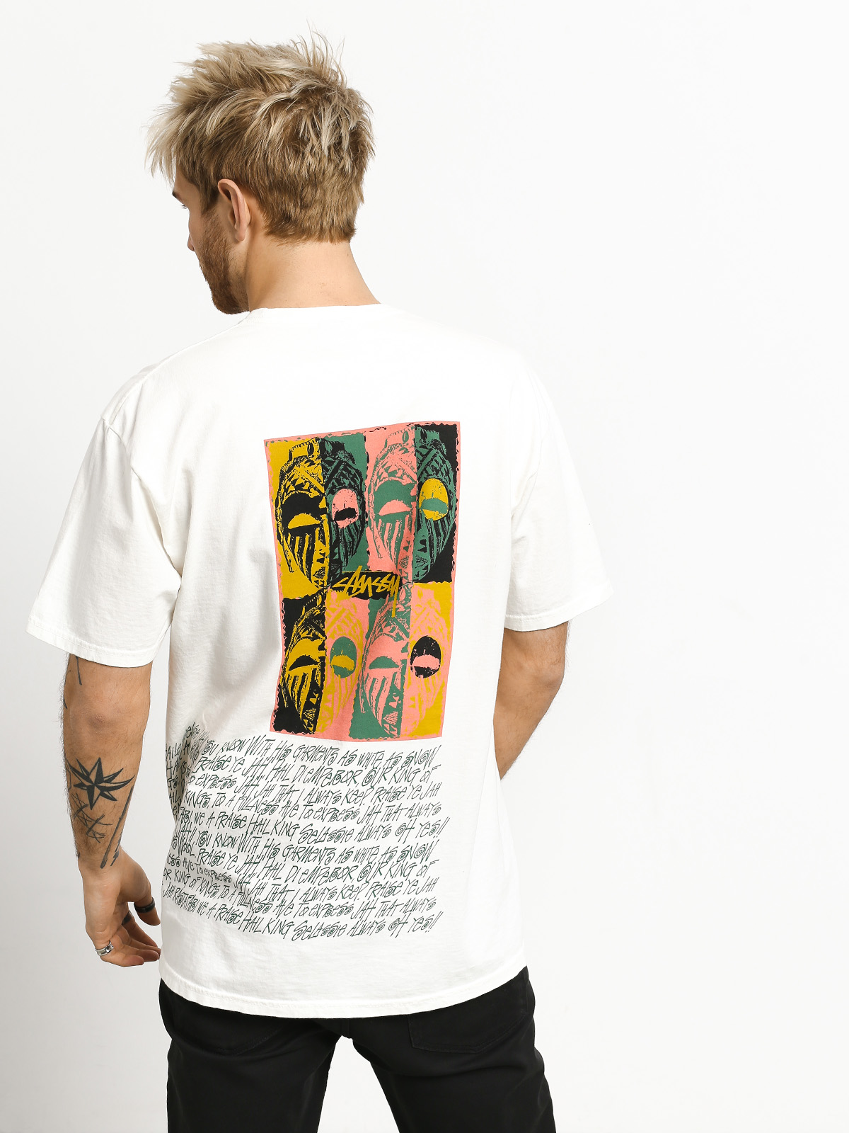 Tričko Stussy Masks Pig. Dyed (natural)