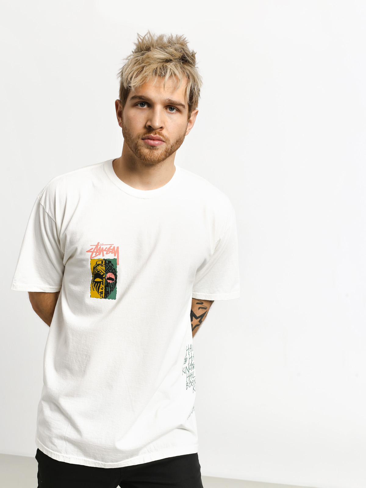 Tričko Stussy Masks Pig. Dyed (natural)