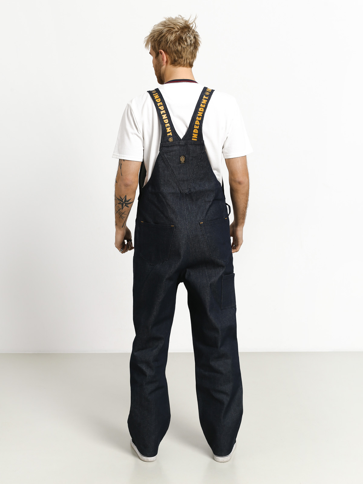 Kalhoty na traky Brixton Yard Denim Overall (raw indigo)