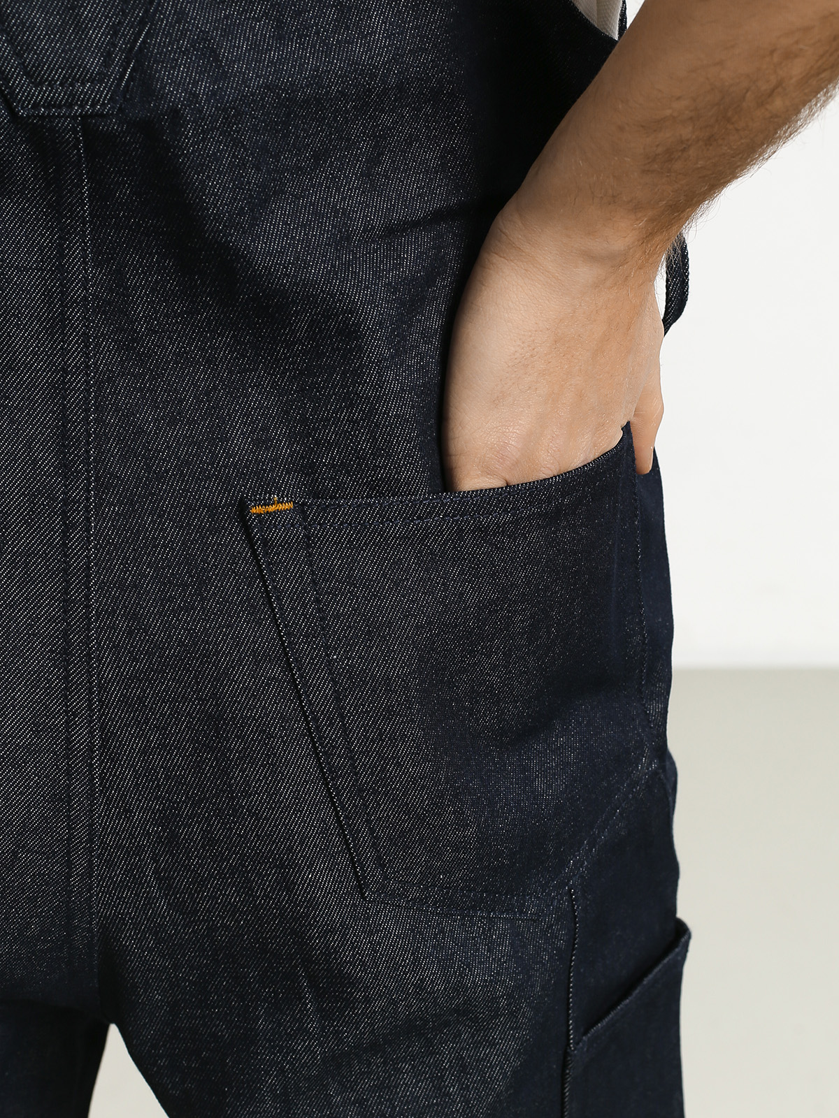 Kalhoty na traky Brixton Yard Denim Overall (raw indigo)