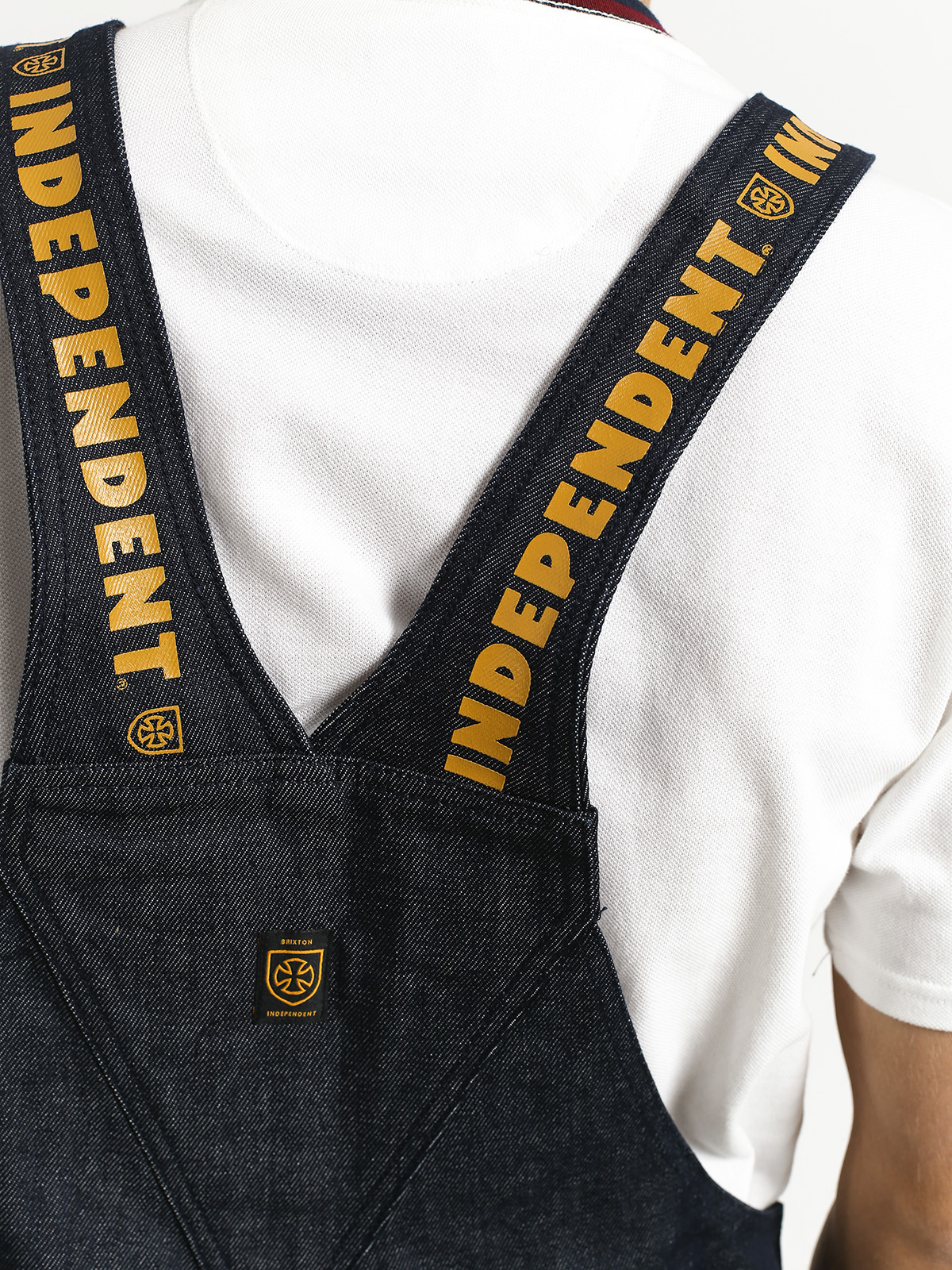 Kalhoty na traky Brixton Yard Denim Overall (raw indigo)
