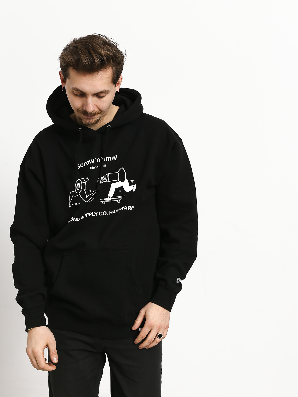 Mikina s kapucí Diamond Supply Co. Screw N Em All HD (black)