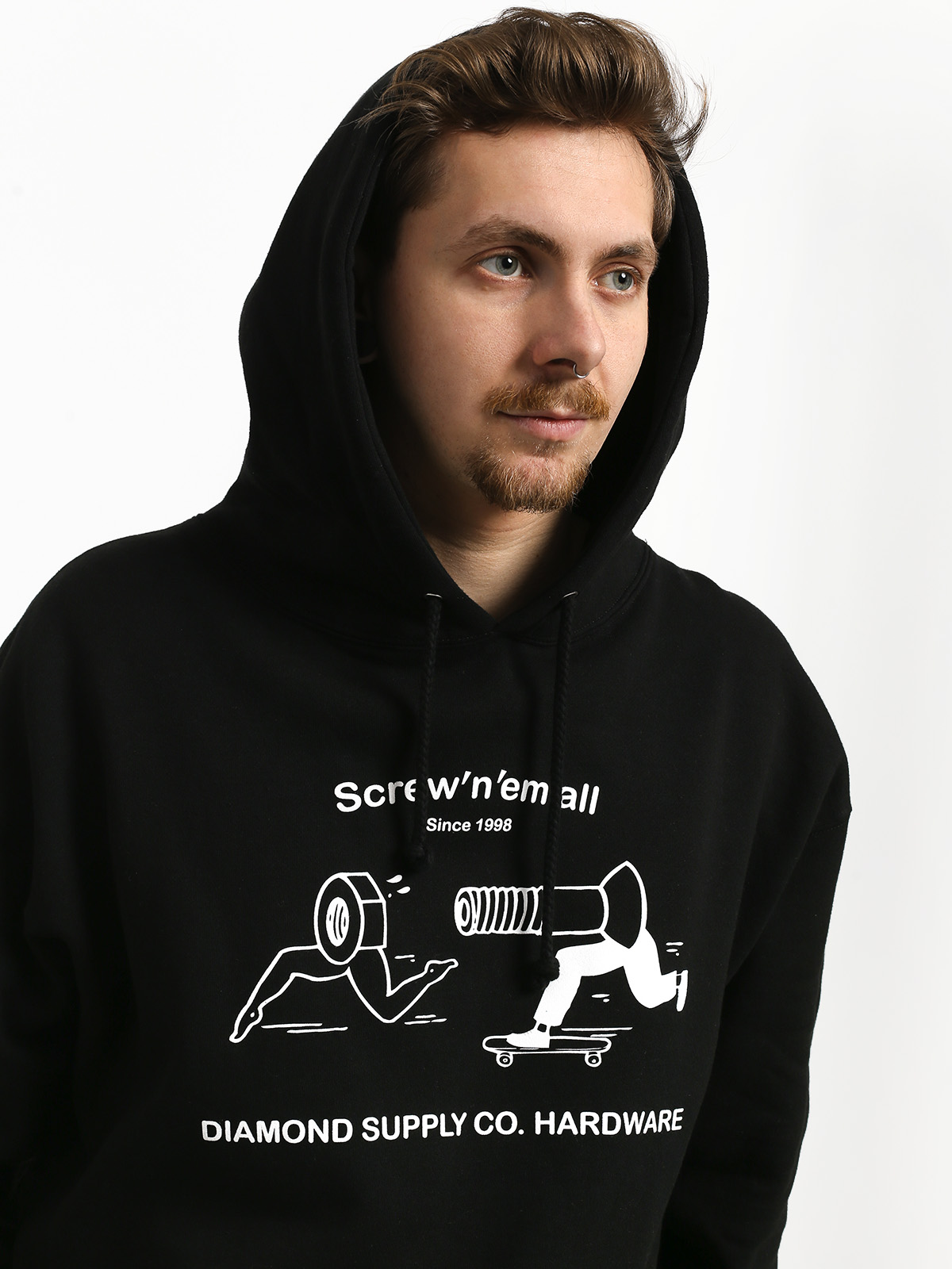 Mikina s kapucí Diamond Supply Co. Screw N Em All HD (black)