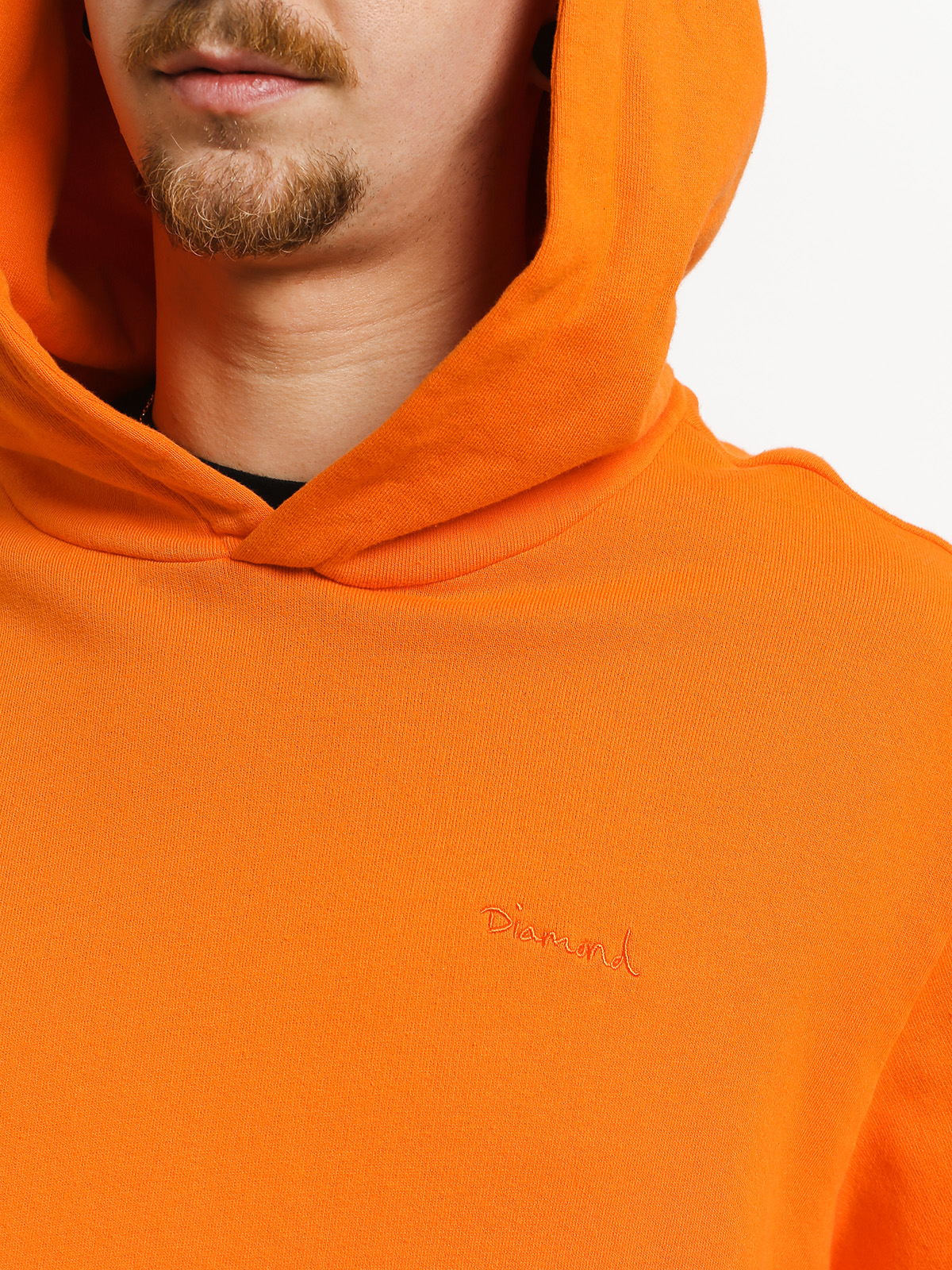 Mikina s kapucí Diamond Supply Co. Brilliant Overdyed Oversized HD (orange)