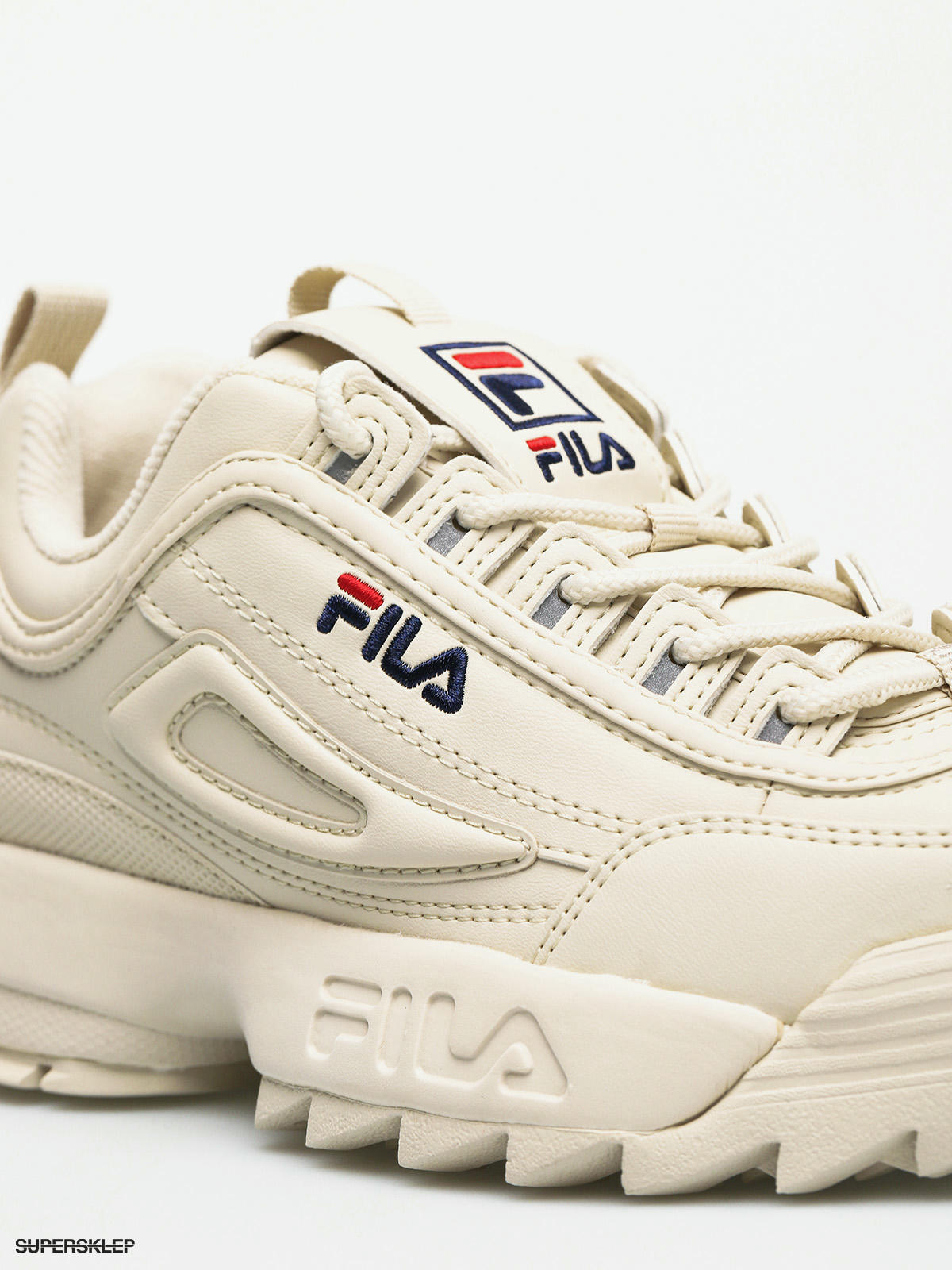 fila disruptor low white