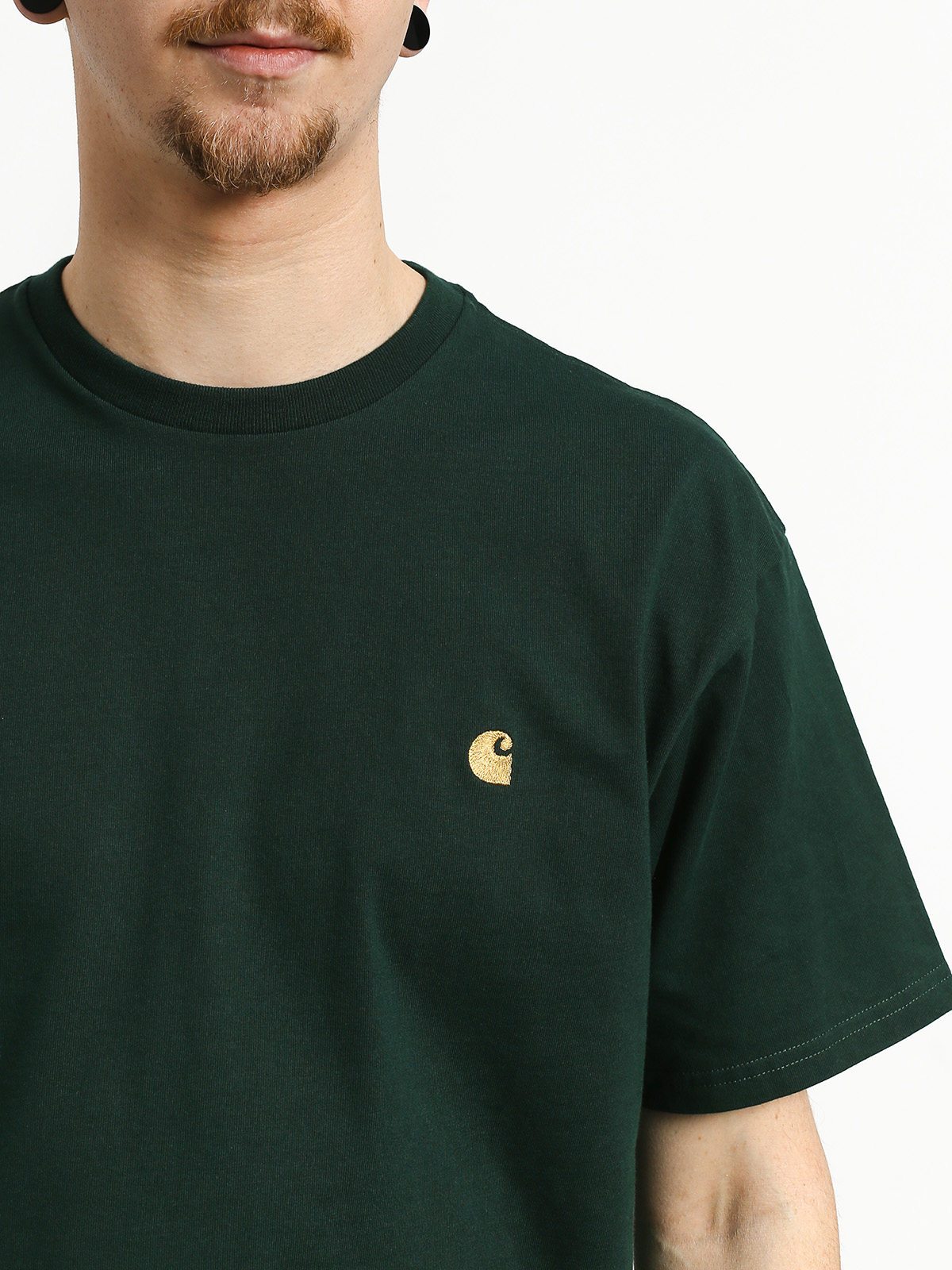 Tričko Carhartt WIP Chase (bottle green/gold)