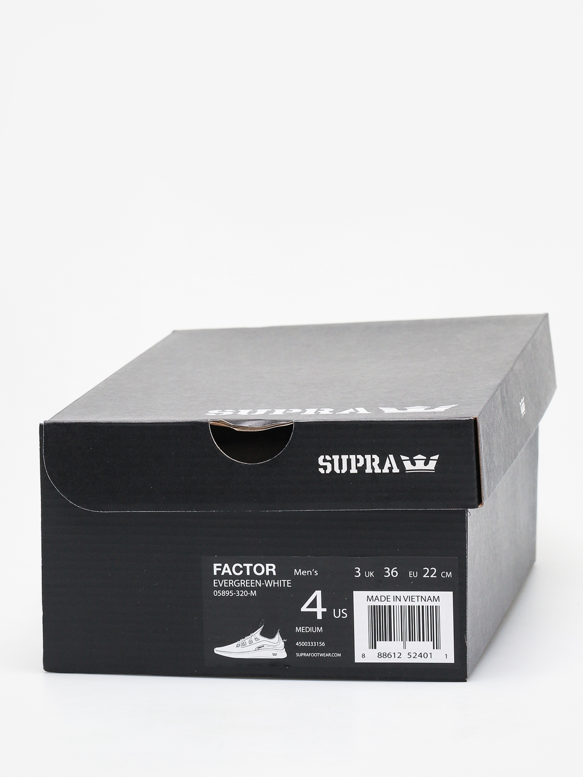 Boty Supra Factor (evergreen white)