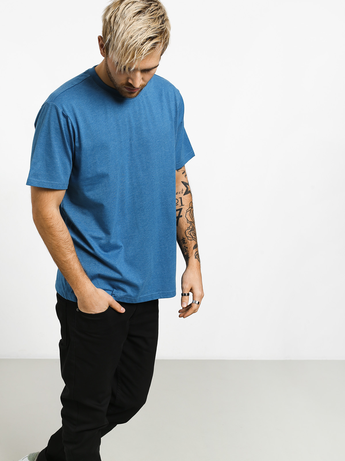 Tričko Element Basic Crew (blue heather)