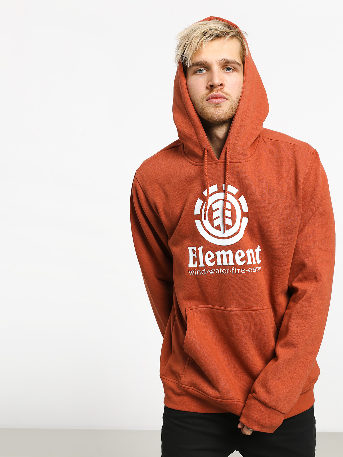 Mikina s kapucí Element Vertical HD (etruscan red)