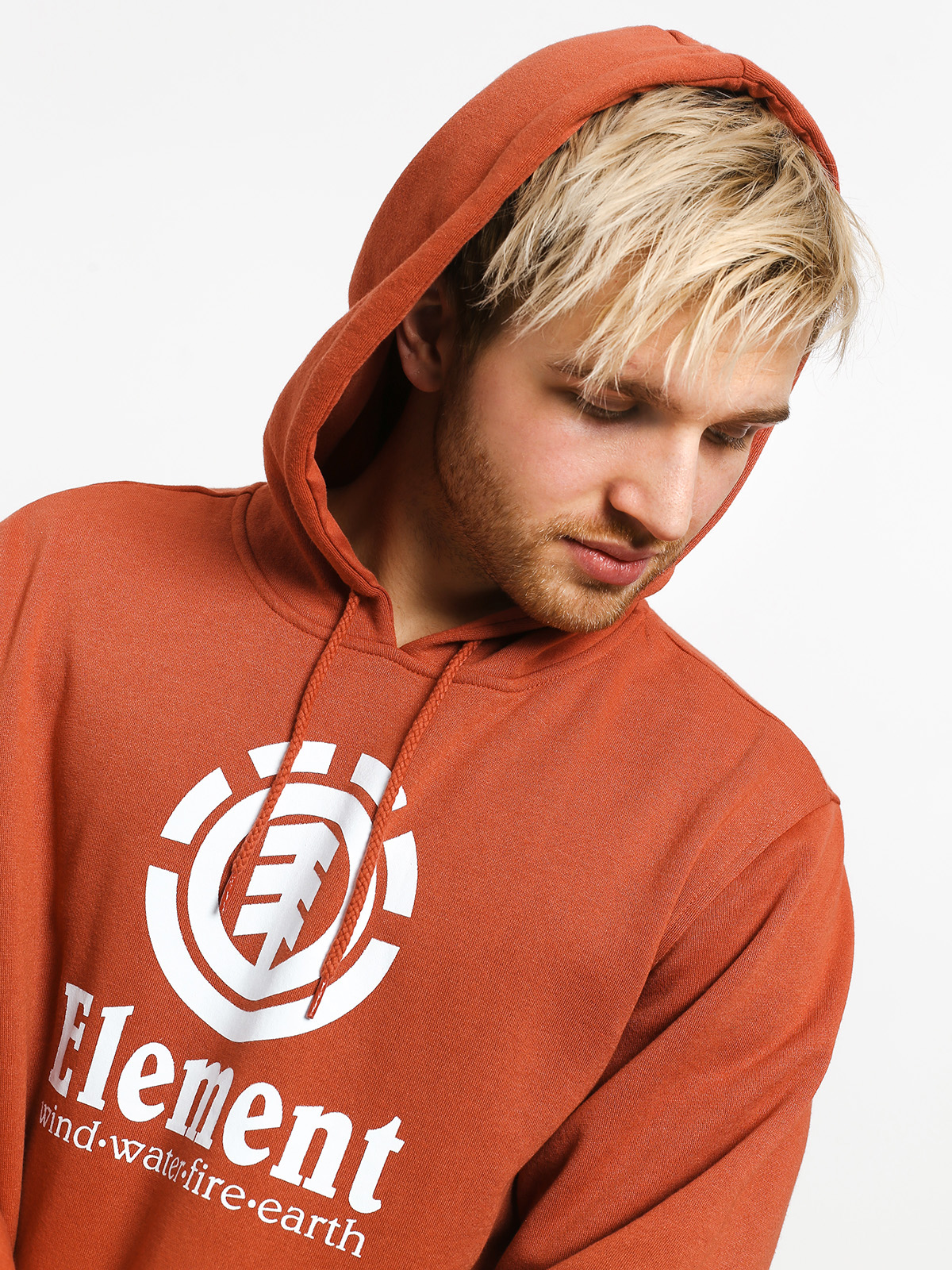 Mikina s kapucí Element Vertical HD (etruscan red)