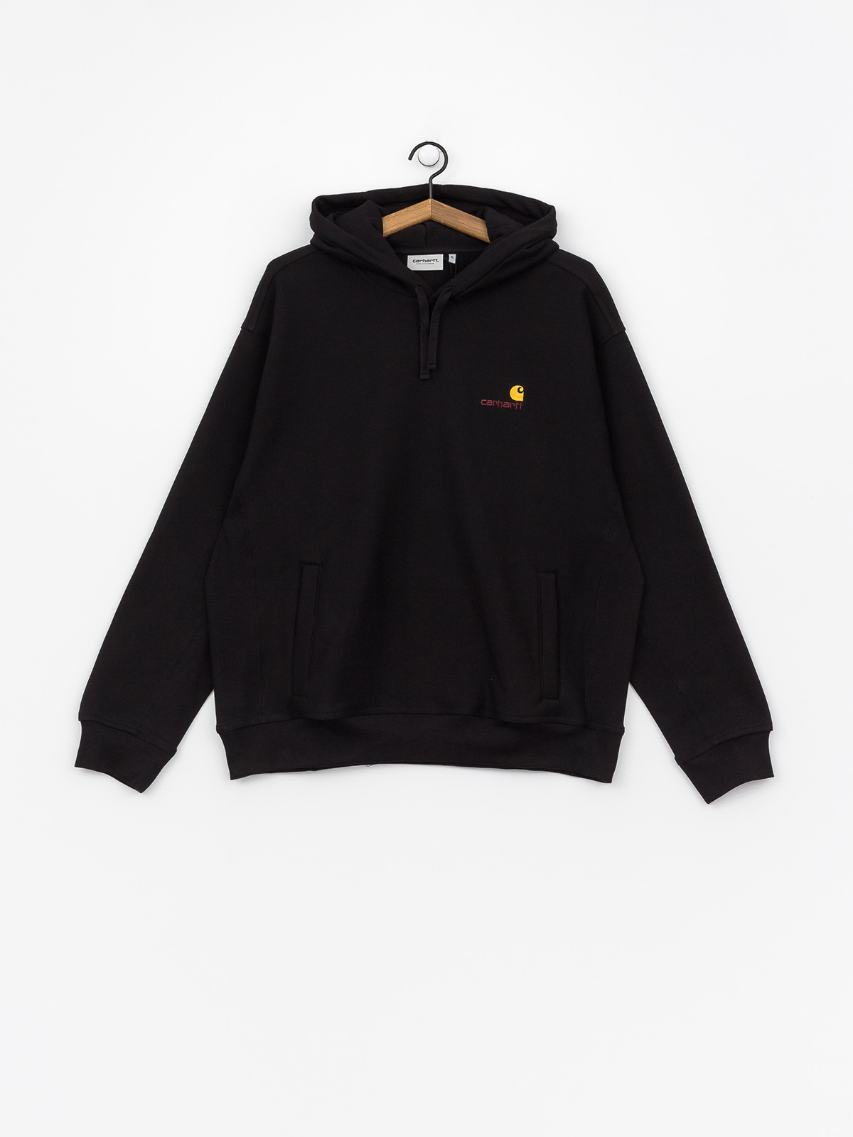 Mikina s kapucí Carhartt WIP American Script HD (black)