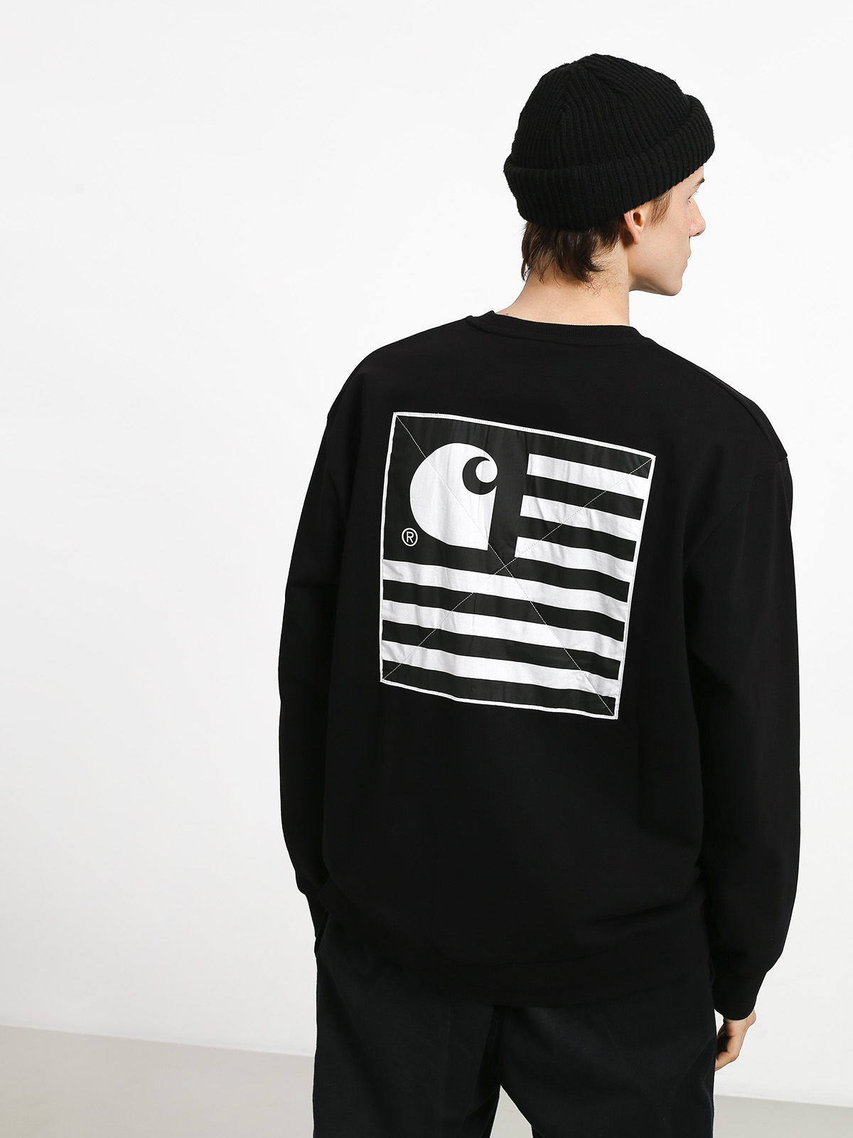 Mikina Carhartt WIP State Patch (black)