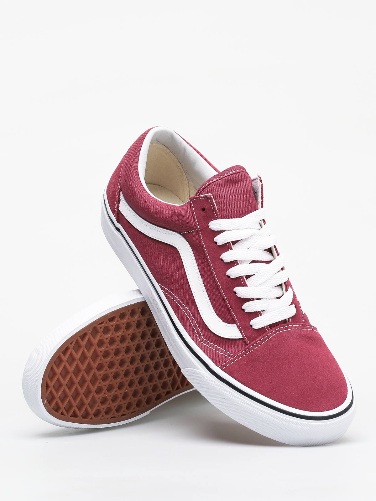 Boty Vans Old Skool vinov ervena dry rose true white