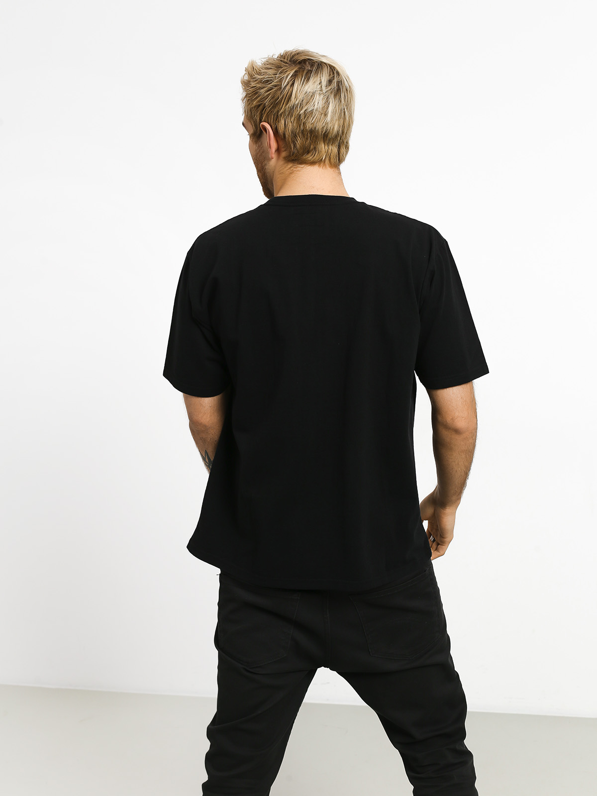 Tričko Brixton Main Label Pkt (black)
