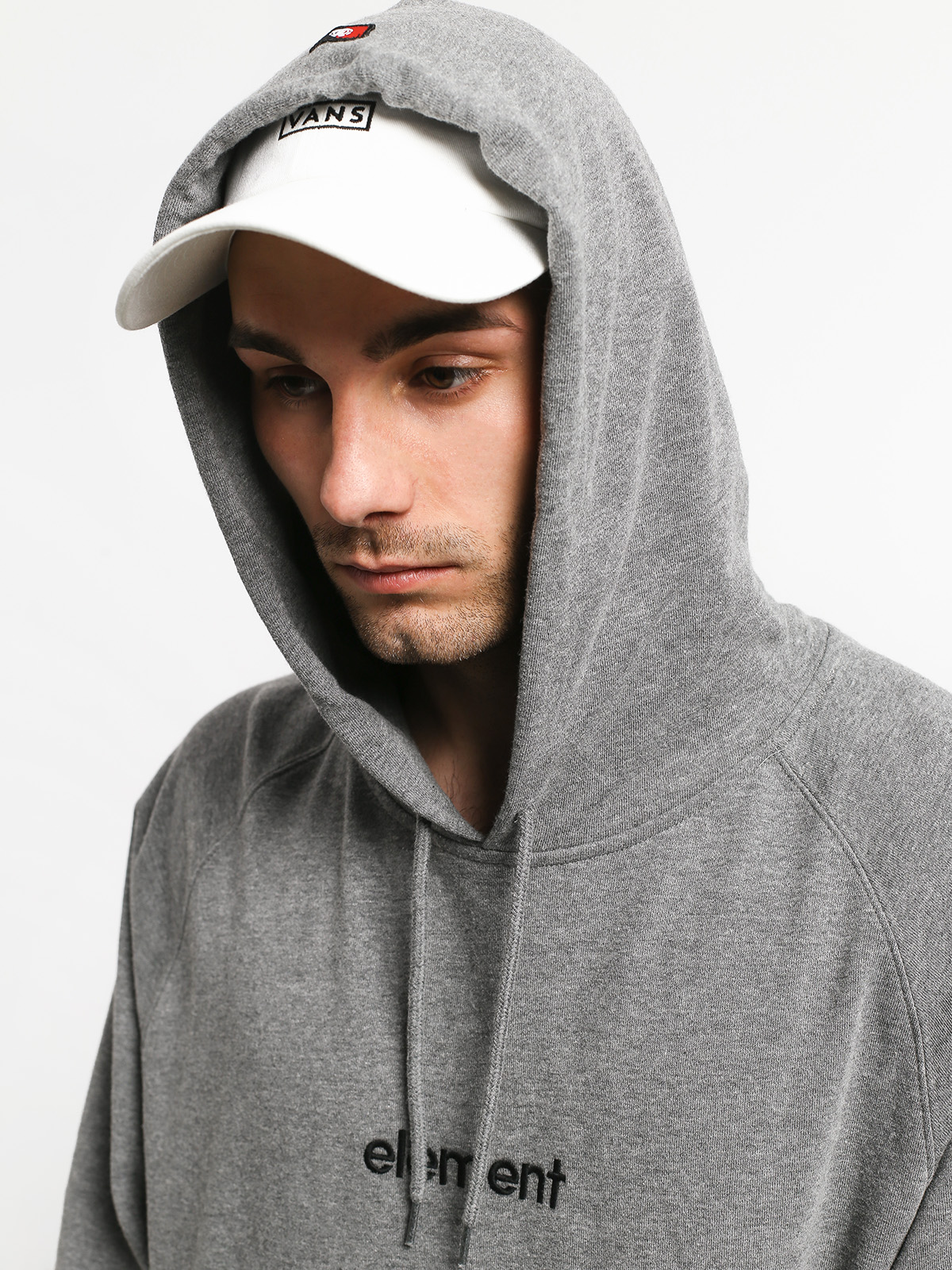 Mikina s kapucí Element Big HD (grey heather)
