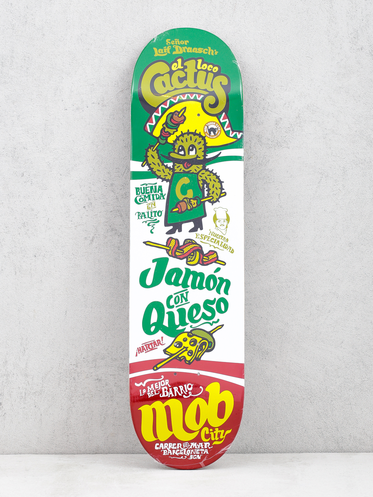 Deska Mob Skateboards Fastfood Cactus (green/white)