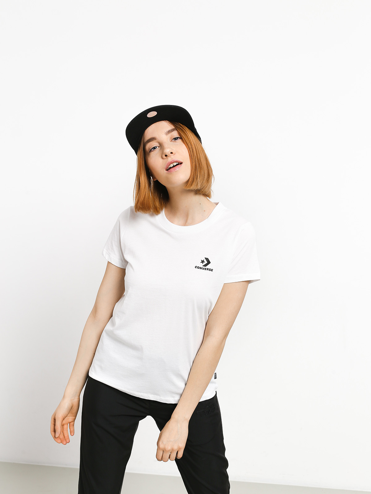 Tričko Converse Chevron Small Chest Wmn (white)