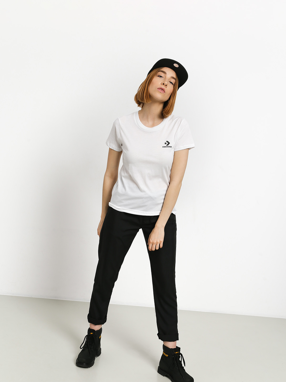 Tričko Converse Chevron Small Chest Wmn (white)