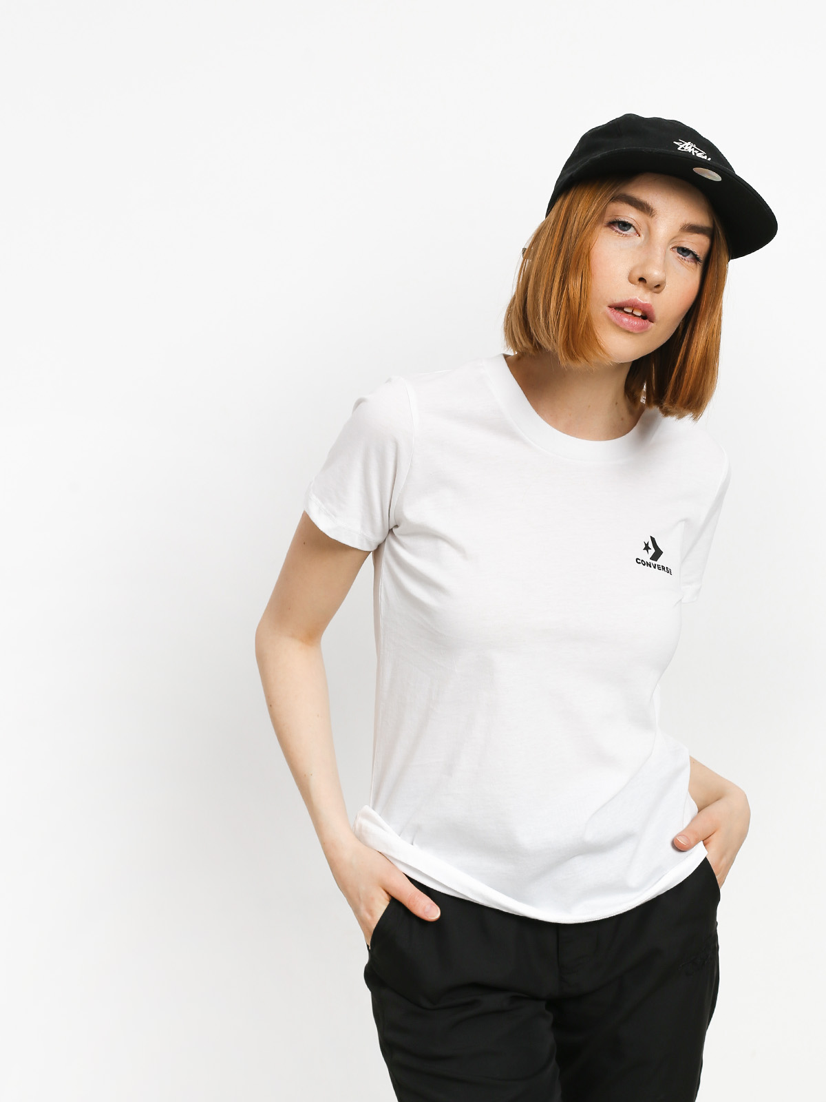 Tričko Converse Chevron Small Chest Wmn (white)