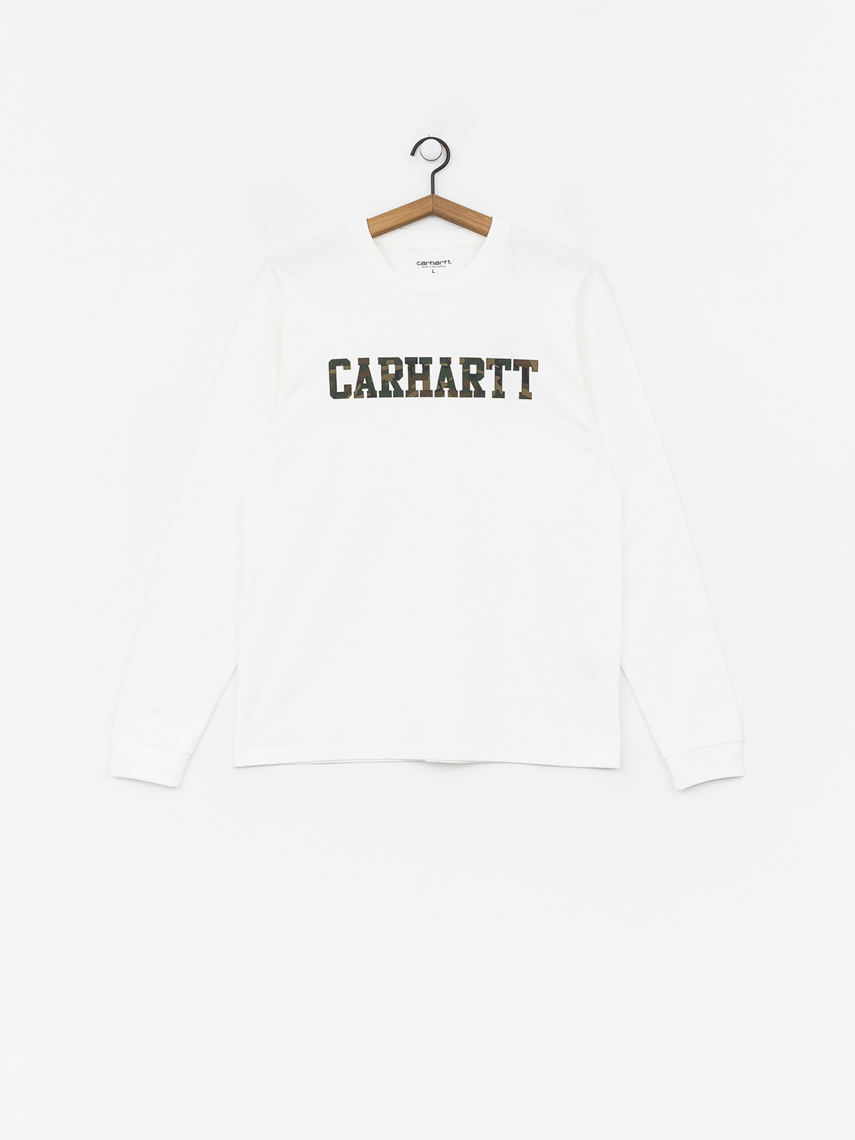Triko Carhartt WIP College (white/camo laurel)