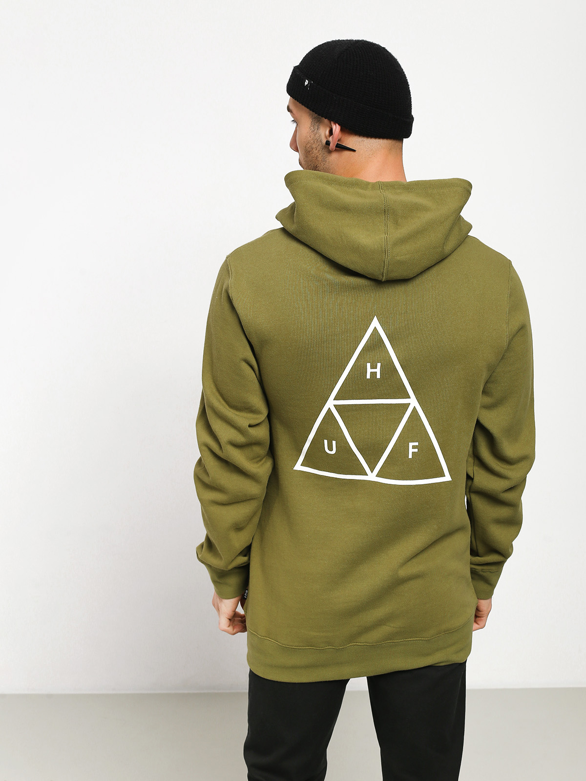 Mikina s kapucí HUF Essentials HD (loden)