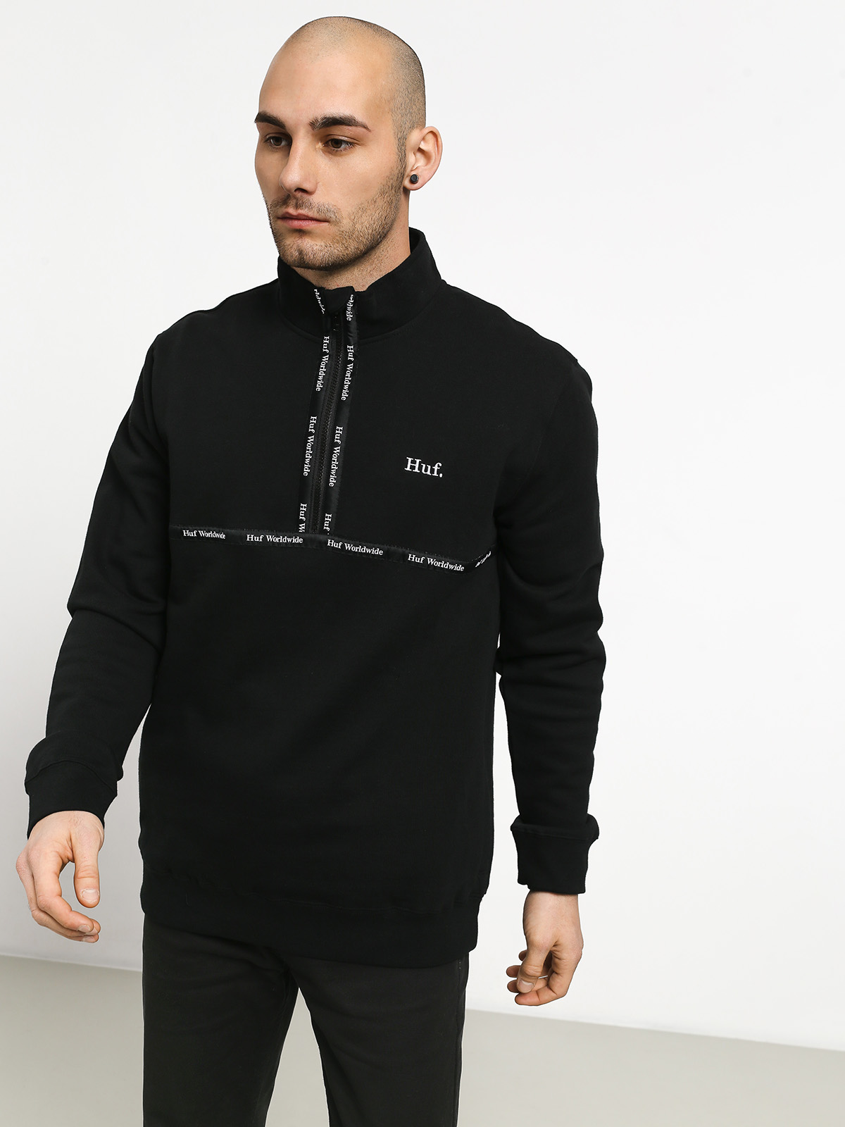Fleecová mikina HUF Midtown (black)