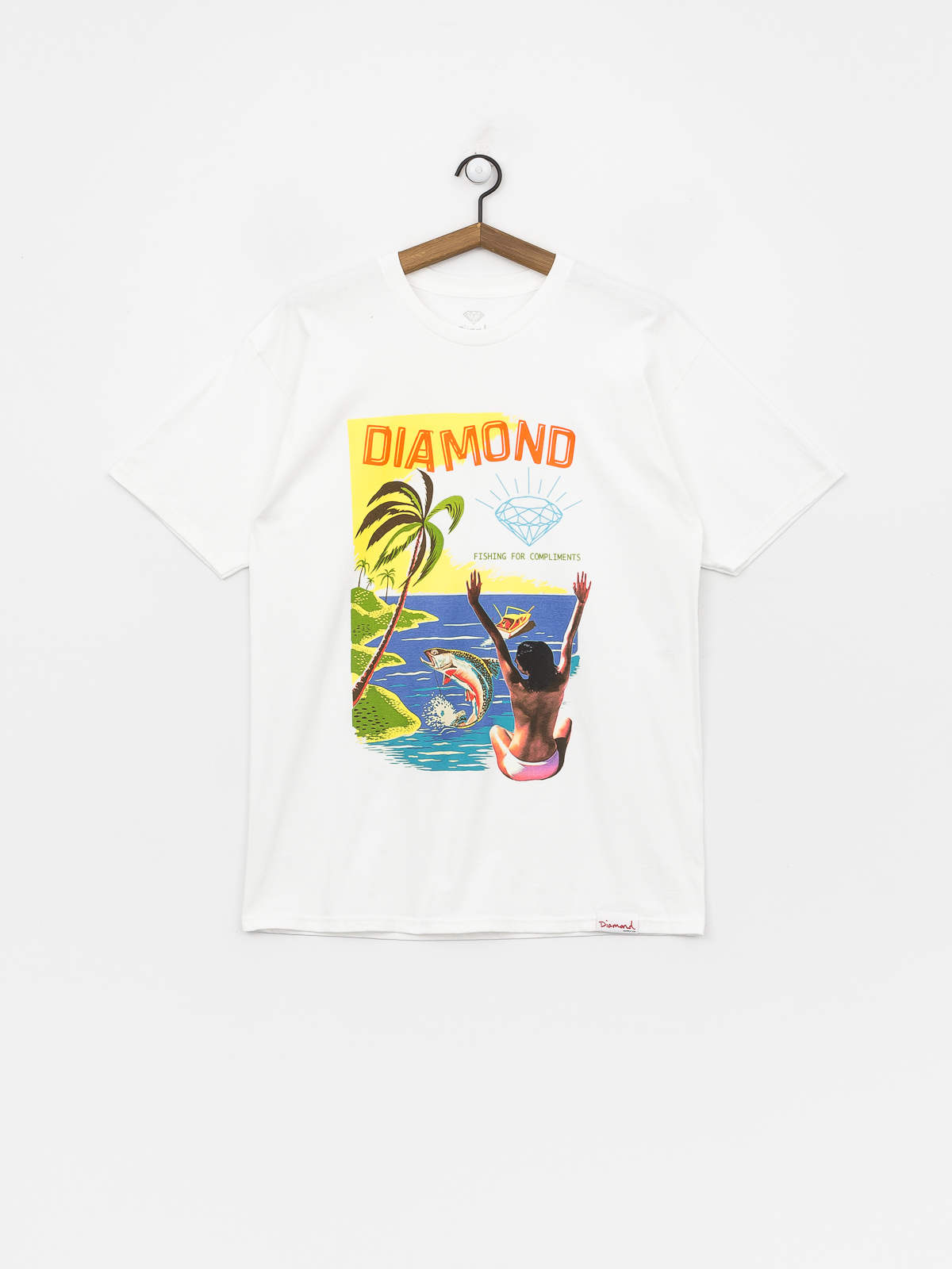 Tričko Diamond Supply Co. Fishing For Compliments (white)
