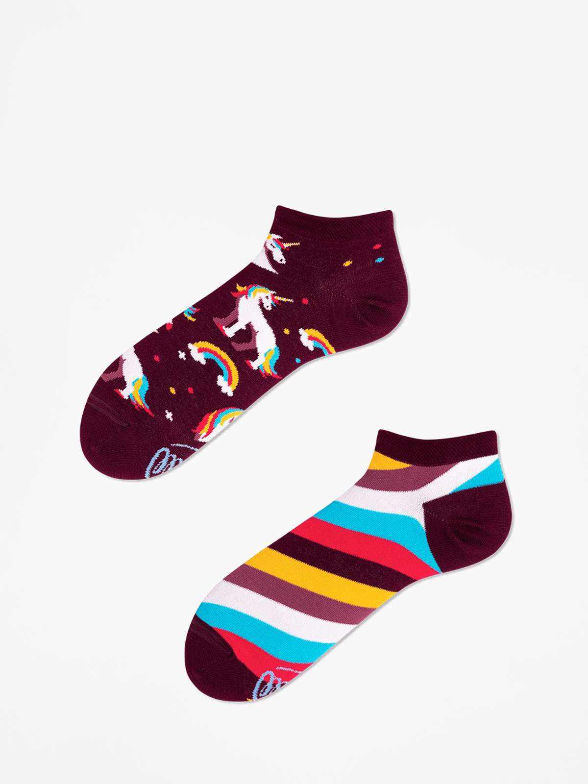 Ponožky Many Mornings The Unicorn Low (burgundy)